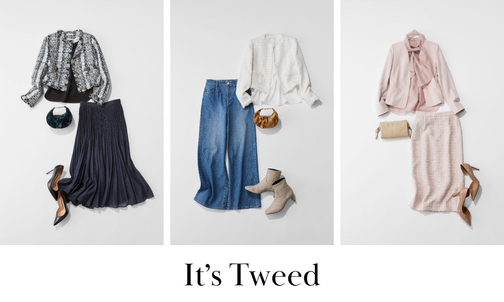 華やかさを醸す“ツイード”を味方に｜EPOCA(エポカ) - SANYO ONLINE