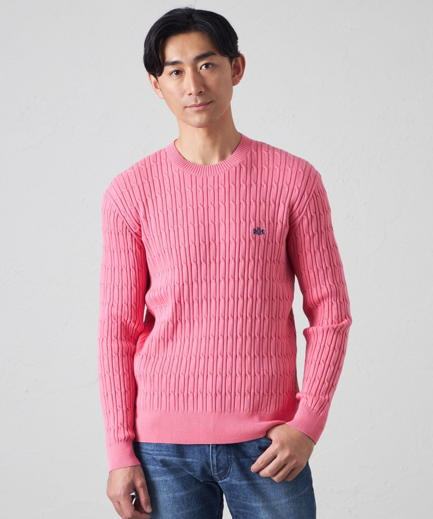 ウォッシャブル】ケーブルクルーネックニット(トップス)｜BAKER STREET