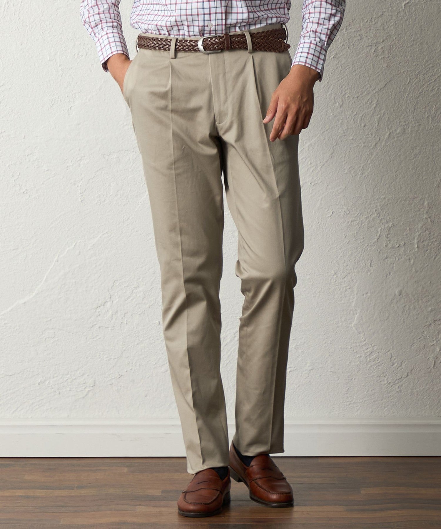 ウォッシャブル】【Adjustable Fit】コットンチノパンツ(パンツ