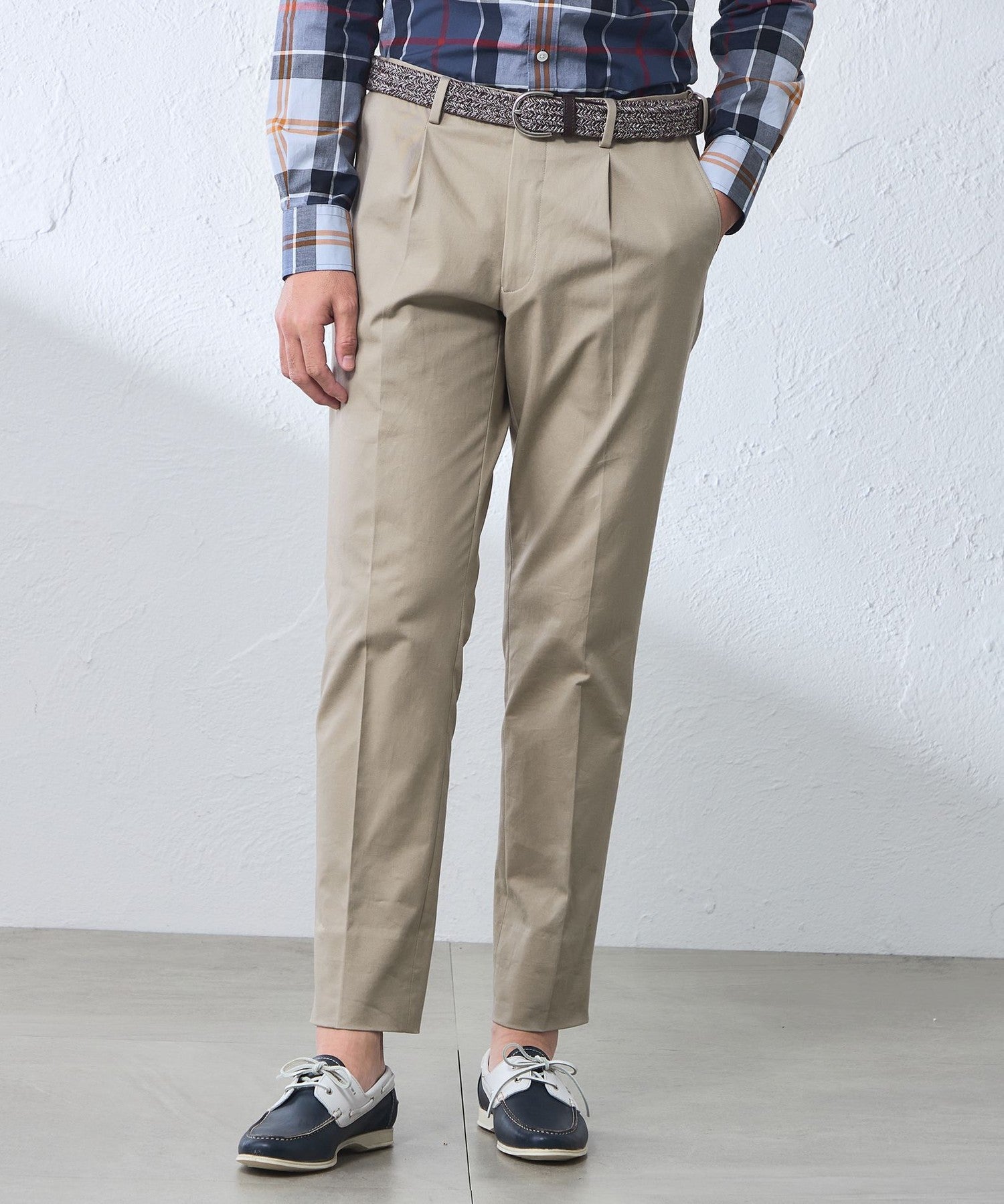 ウォッシャブル】【Adjustable Fit】プレミアムコットンチノトラウザー