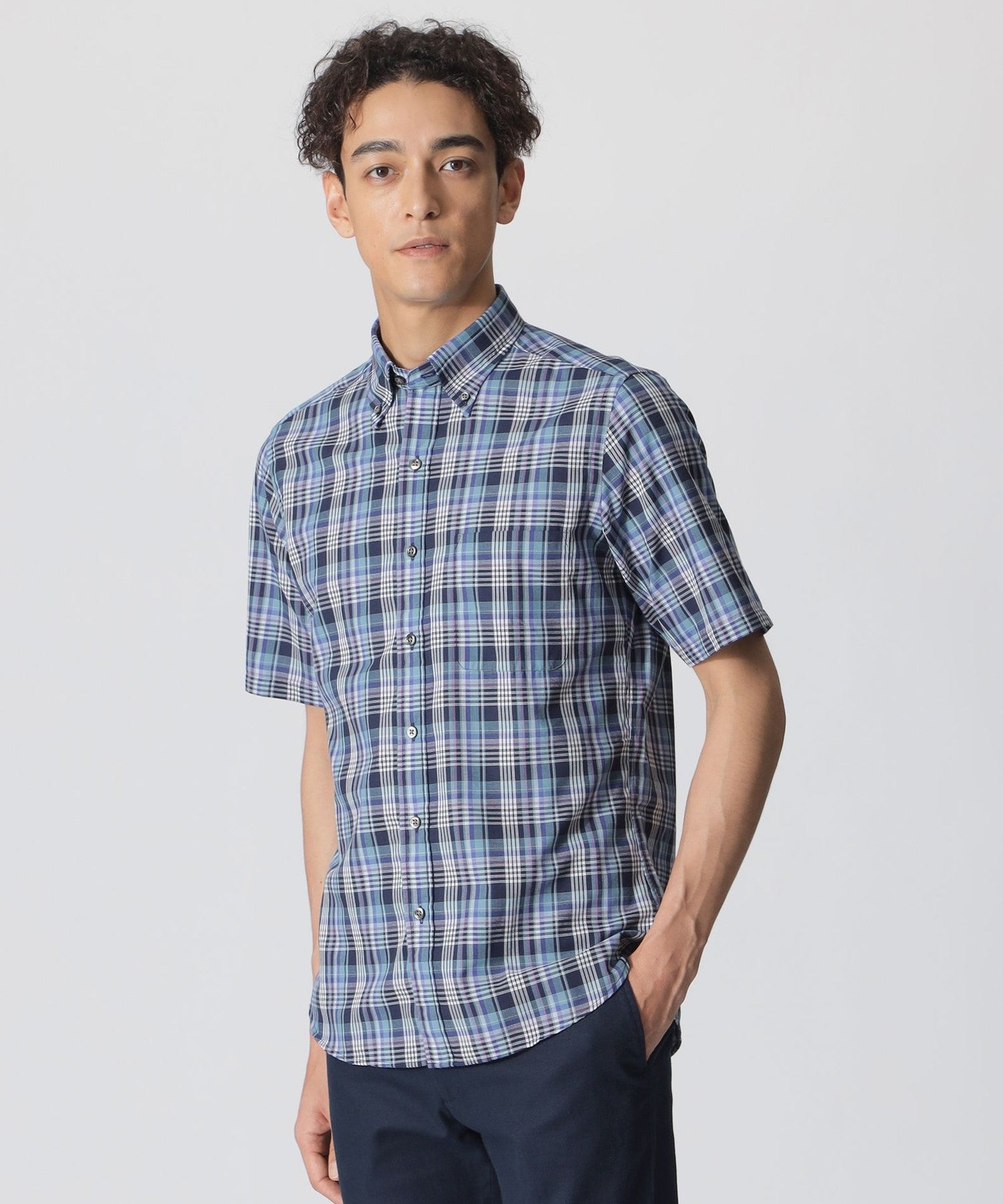 マドラスチェック柄 パナマシャツ（半袖シャツ）(トップス)｜Paul