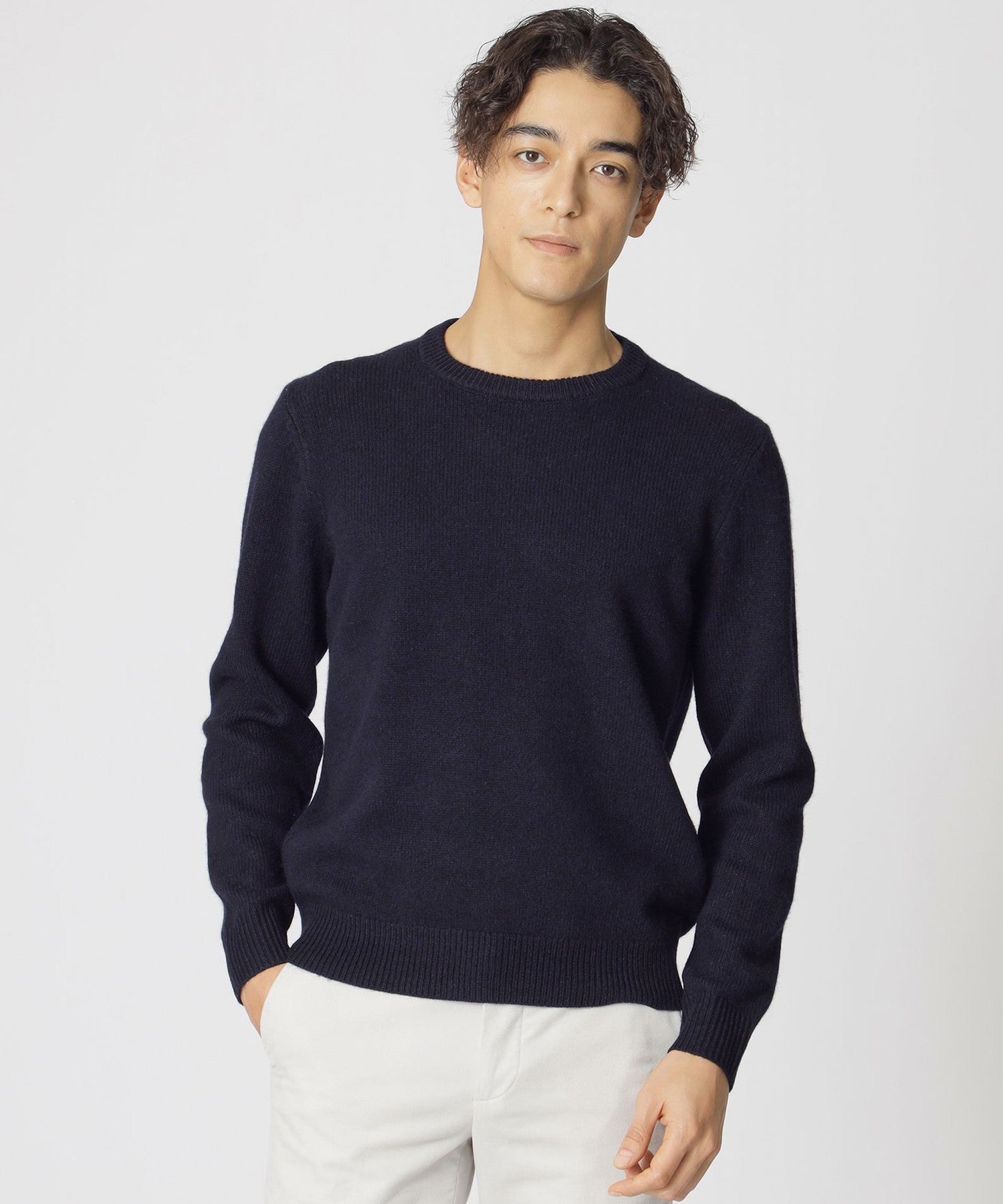 WEB・一部店舗限定】カシミヤブレンド ツイストメランジ クルーネック