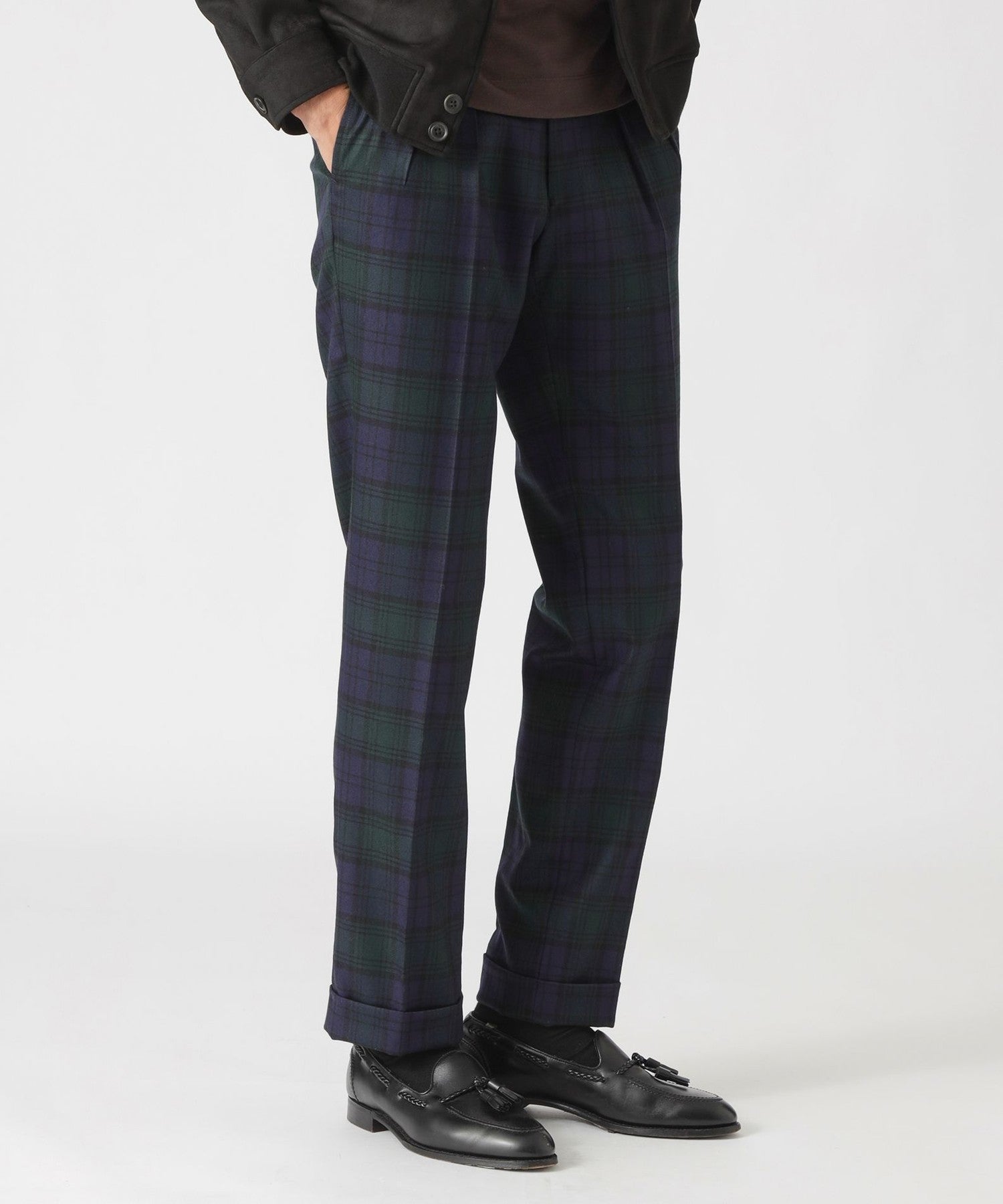 Paul Stuart スポーツパンツ ネイビーとホワイトチェック Paul Stuart スポーツパンツ ネイビーとホワイトチェック Paul Stuart