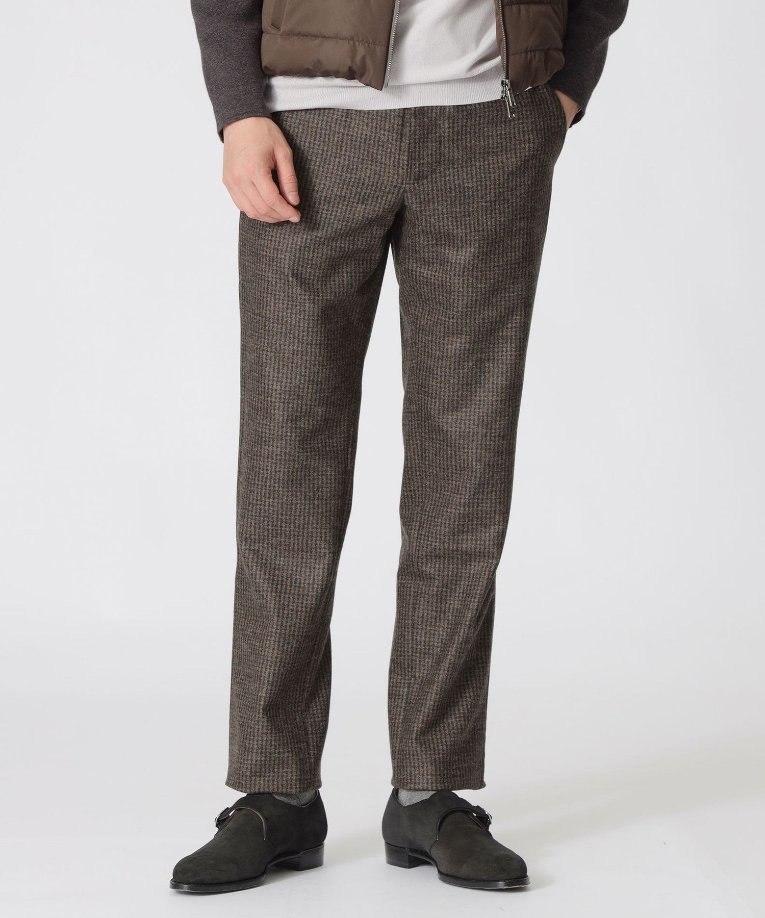 ミルドウールチェックコンフォートスリムパンツ(パンツ)｜Paul Stuart