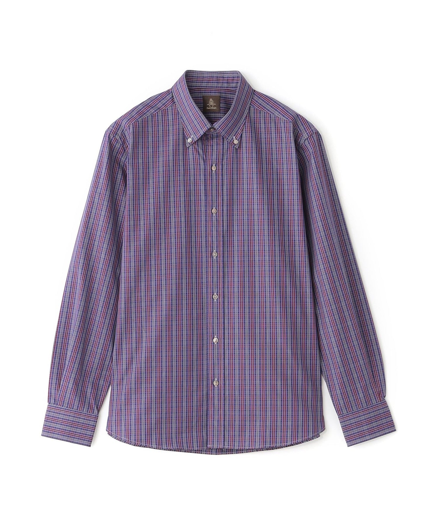 ジャンボ尾崎ブランド　ボタンダウンシャツ 紫色 幾何学模様 ジャンボ尾崎ブランド ボタンダウンシャツ 紫色 幾何学模様 ジャンボ