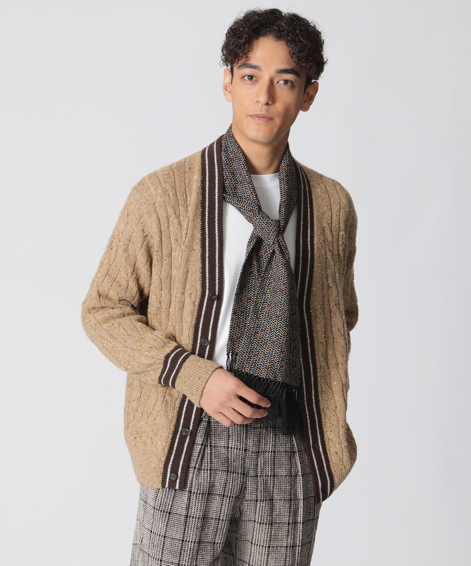 数量限定】「COLLECTION LINE」ミックスヤーン クリケットカーディガン