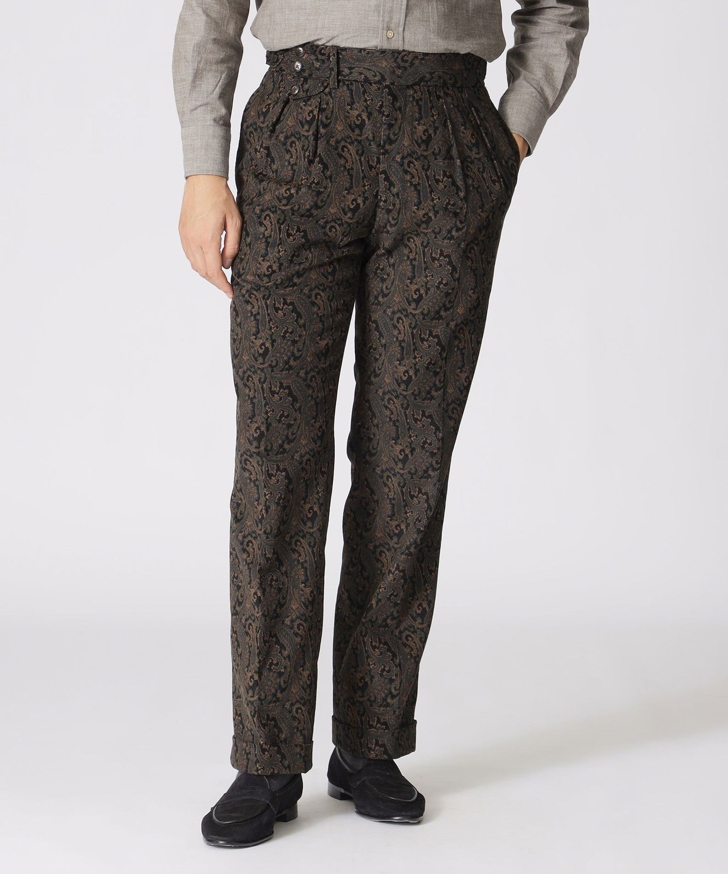 数量限定】「COLLECTION LINE」ペイズリープリントコーデュロイ 2イン