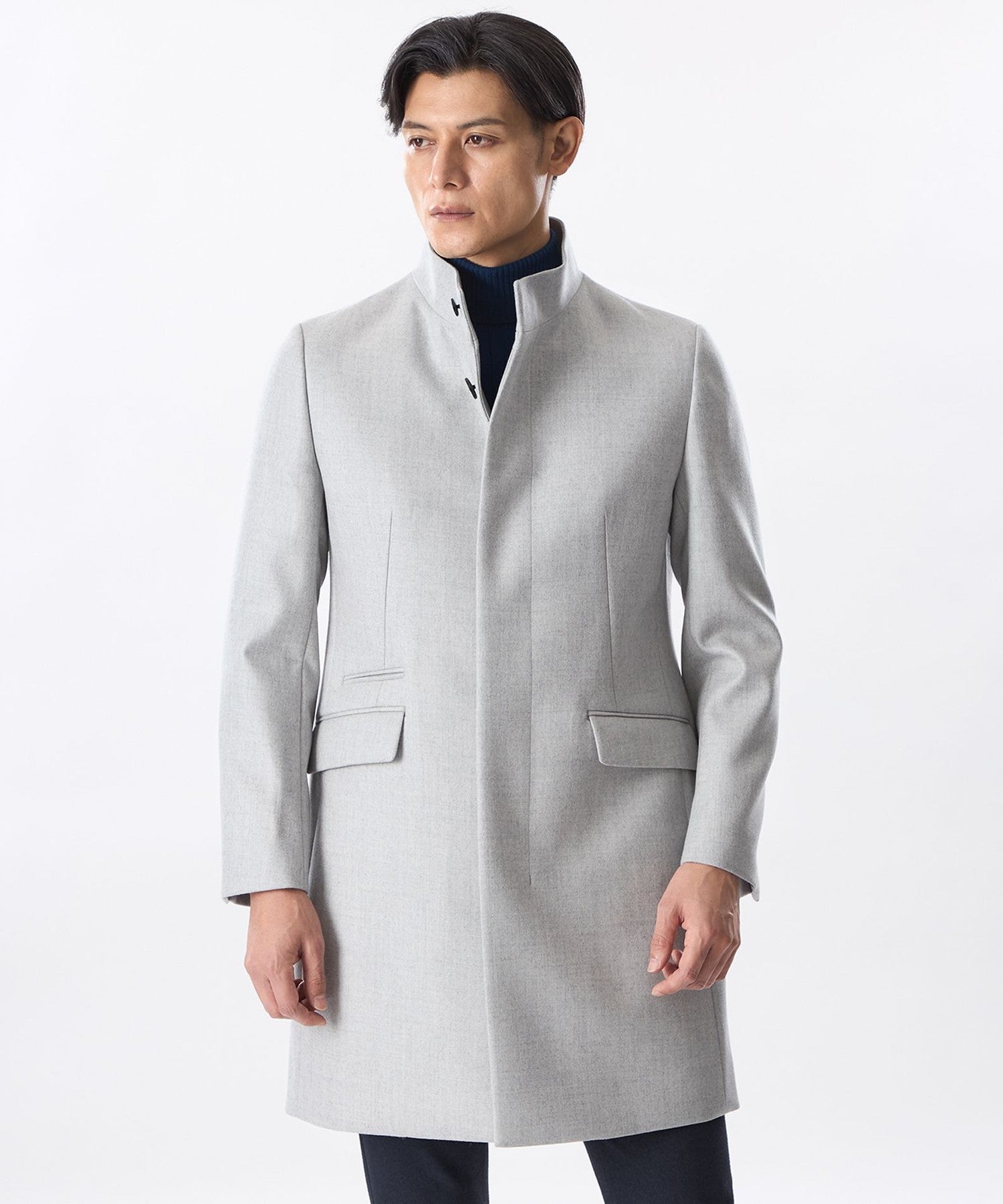 【美品】KAPITAL エジプシャンツイル ノーカラースモックコート mj10097-Wool Blend No Collar Coat ノーカラーコート（ノー