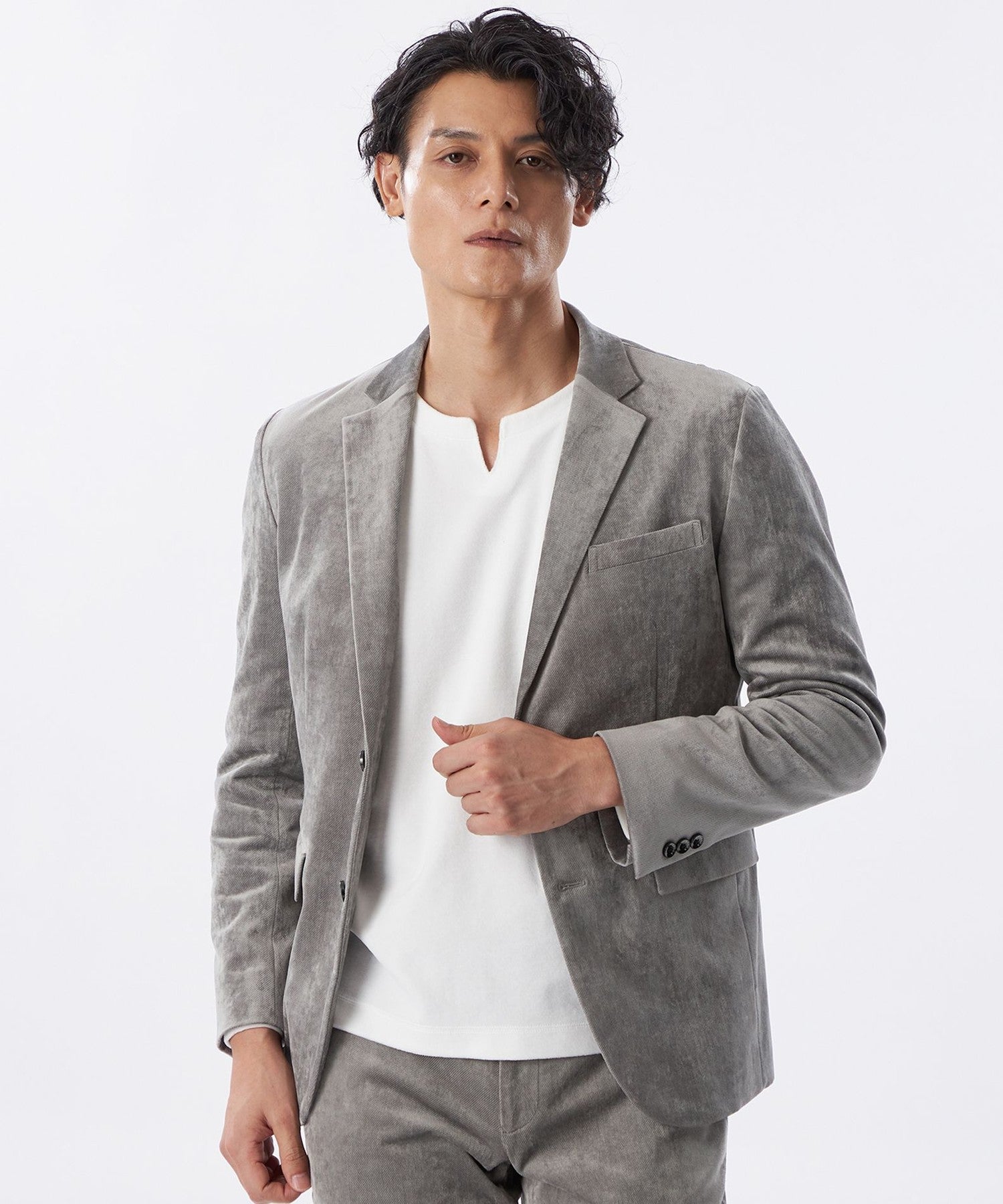 Safari11月号掲載＊【セットアップ対応】別珍ストレッチジャケット