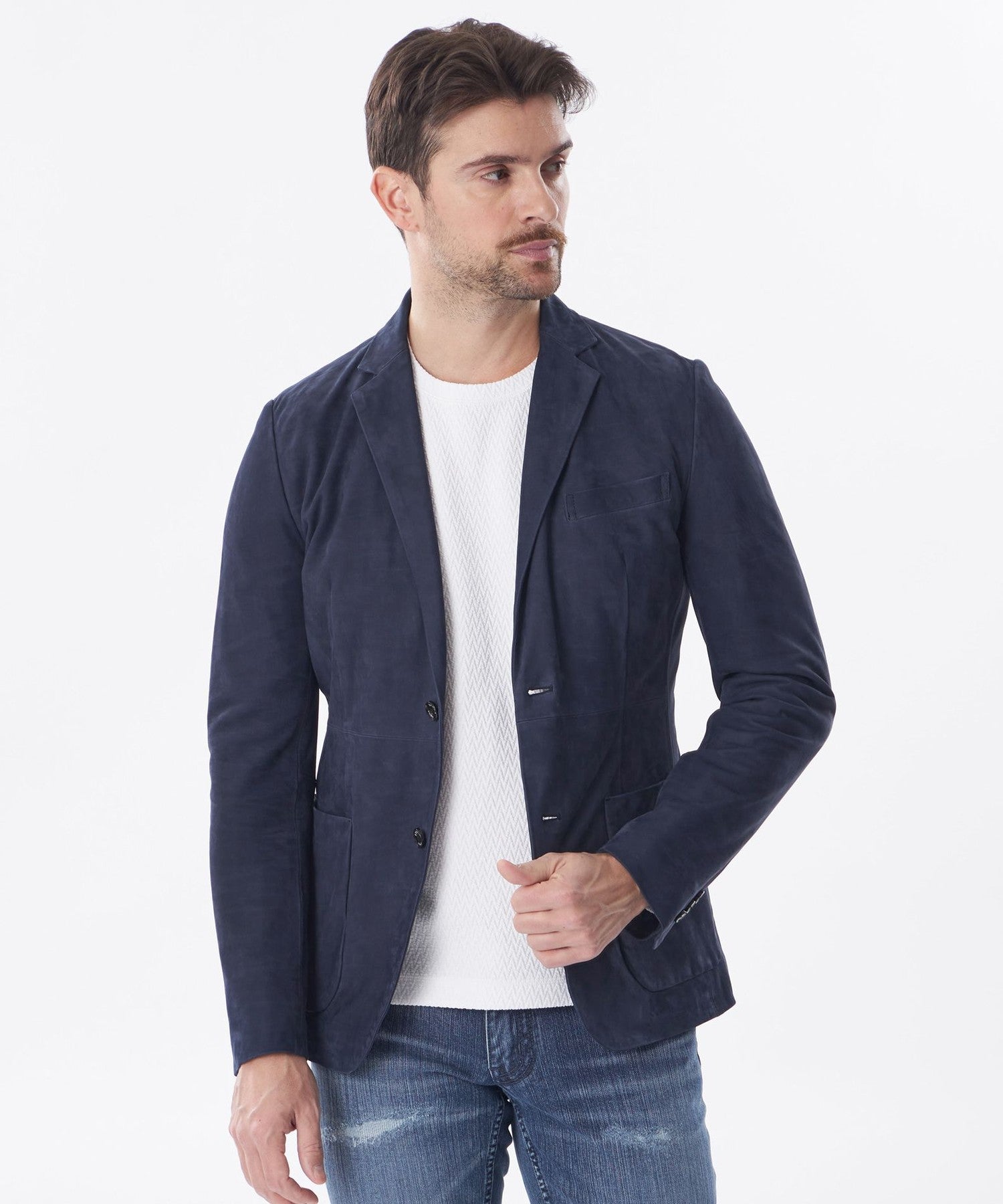 PRIMA COLLECTION】カーフヌバックレザージャケット(ジャケット