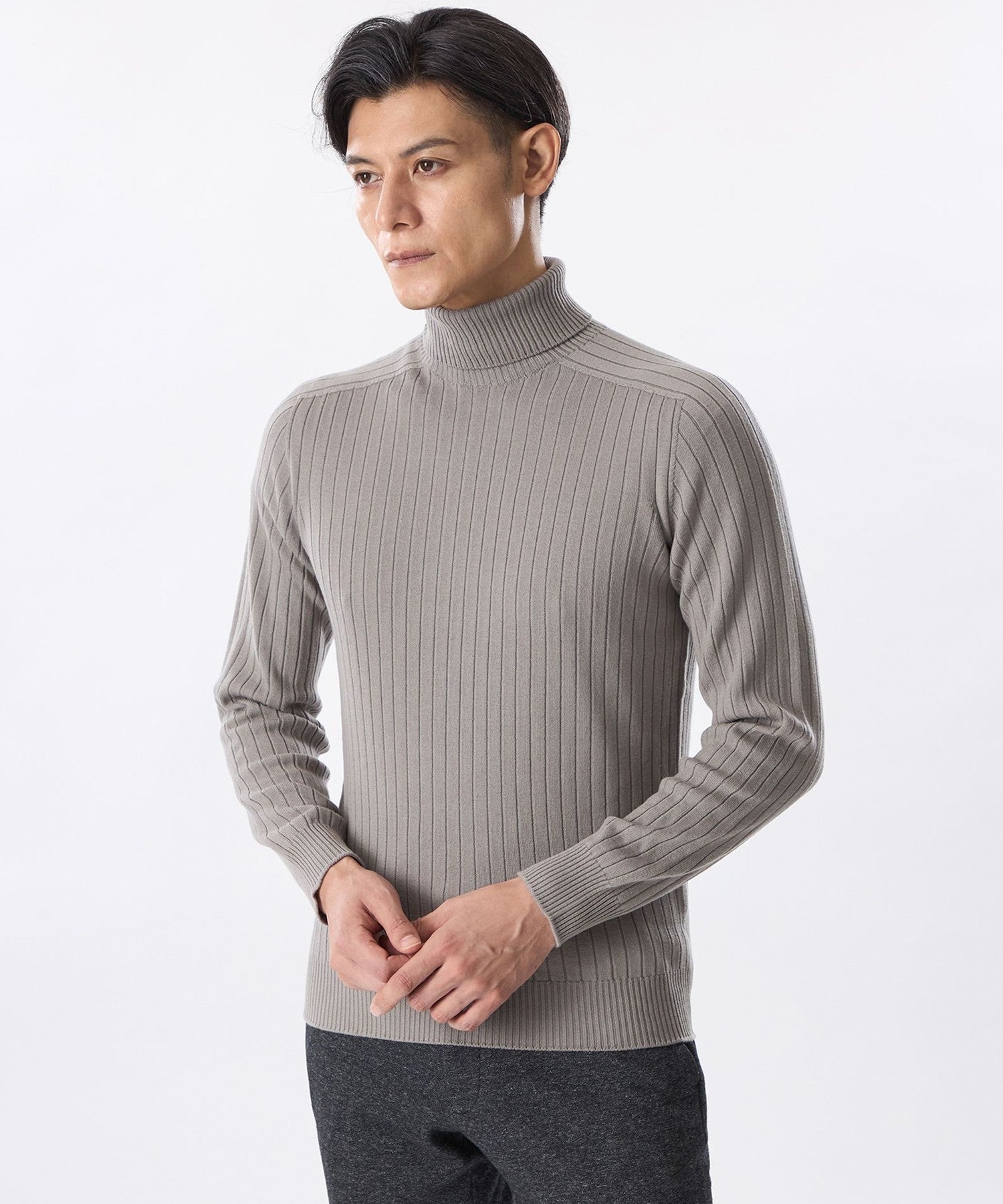 EPOCA UOMO ホールガーメントタートルネックニット 48 マスタード ホールガーメントタートルネックニット(トップス)｜EPOCA UOMO(エポカ