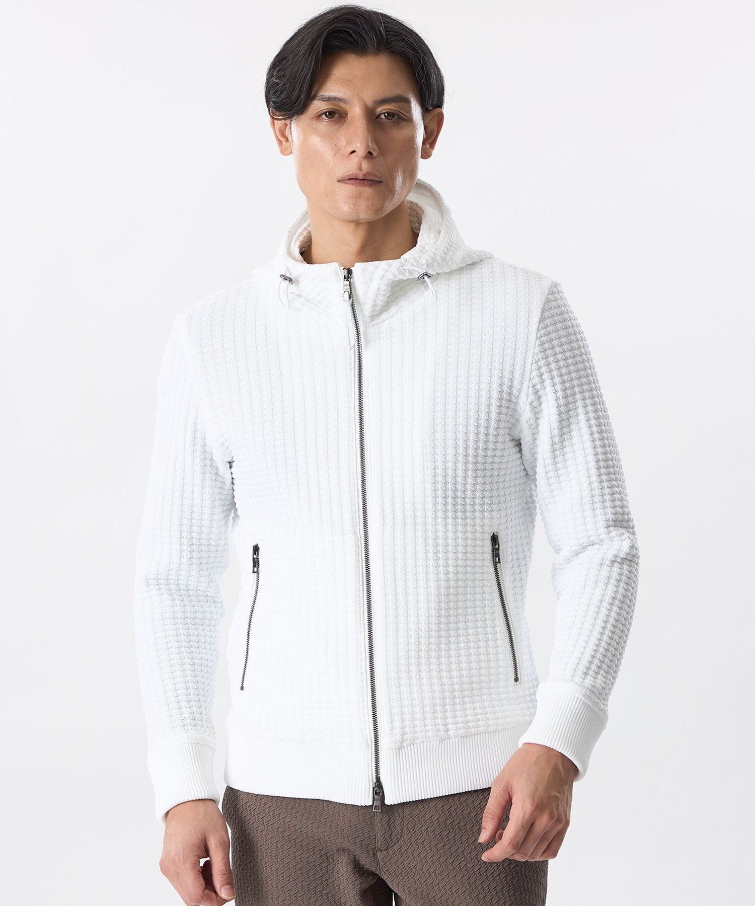 ジグザグニットパーカ(トップス)｜EPOCA UOMO(エポカ ウォモ)の