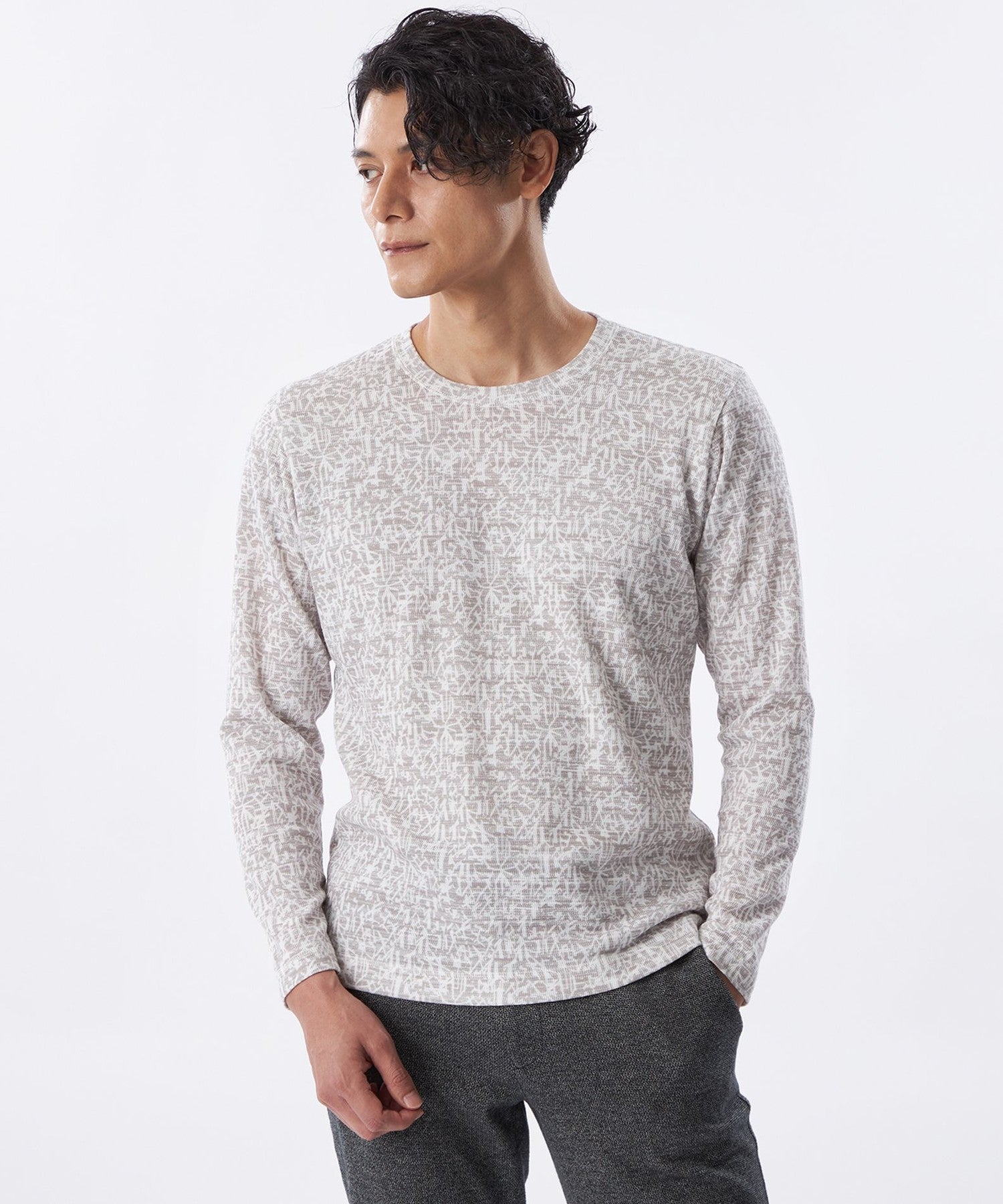 Safari11月号掲載＊クラックプリントジャージーカットソー(トップス