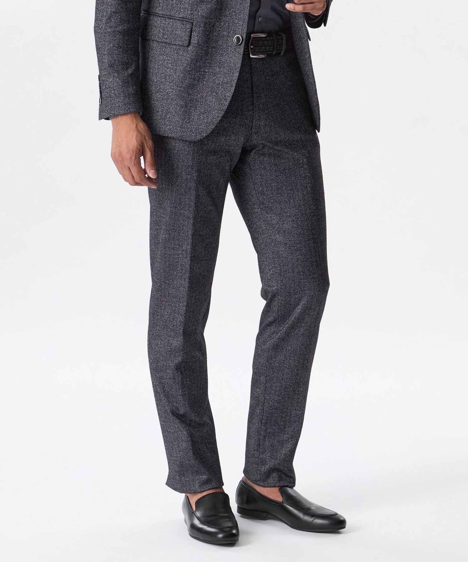 セットアップ対応】ヘリンボーンジャージースラックス(パンツ)｜EPOCA