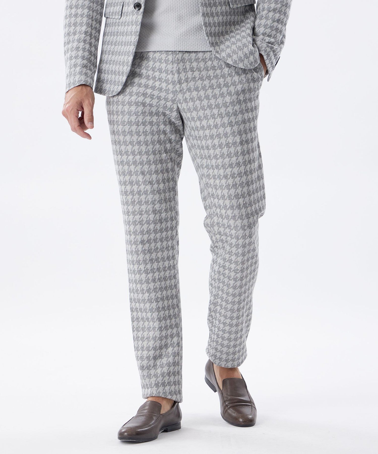 PRIMA COLLECTION】【セットアップ着用可】千鳥ジャカードリネン