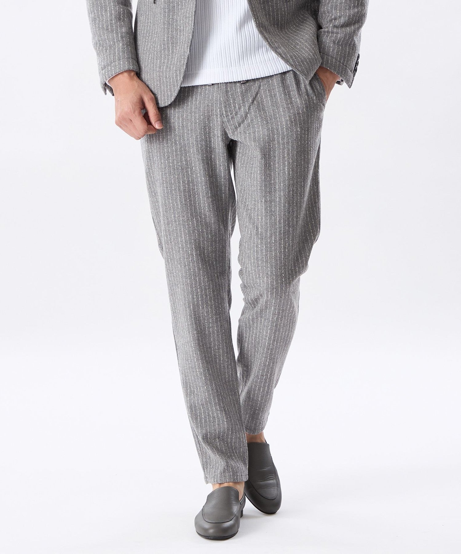 セットアップ対応】ストライプウールパンツ(パンツ)｜EPOCA UOMO