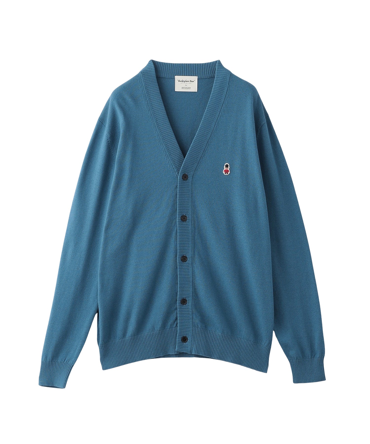 バッキンガムベア 綿ウール天竺 Vネックカーディガン(トップス