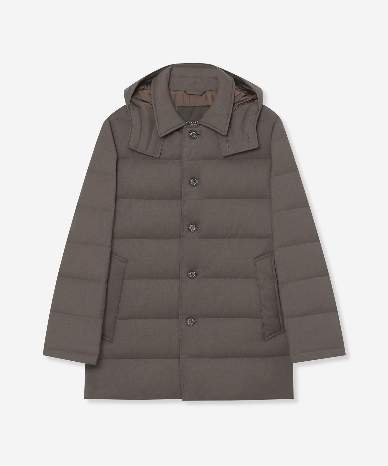 ELINGTON】ウールサキソニーフーデッドダウンアウター(ブルゾン