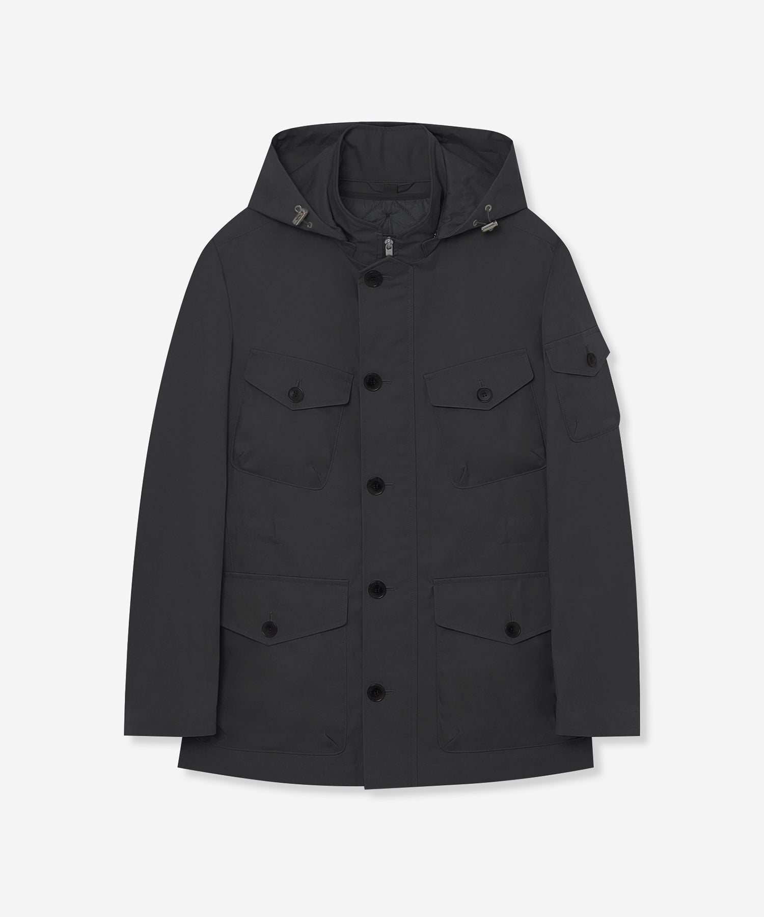 WEB・一部店舗限定】【BERWICK】メモリーストレッチフーデッドブルゾン