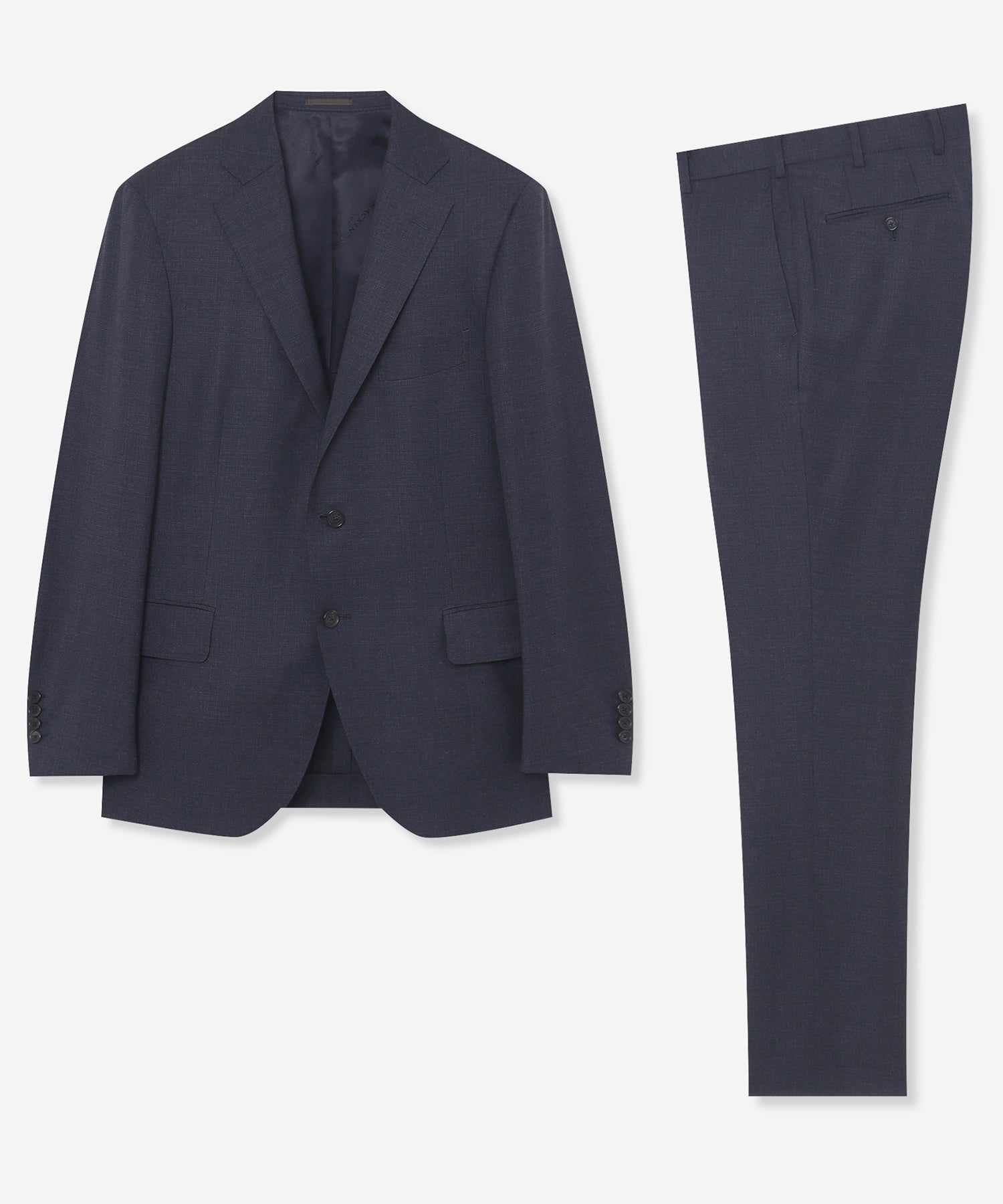 XL相当/美品⭐️マッキントッシュロンドン　スーツ　チェック　モヘヤ　ネイビー NEW BRIDGE】【LoroPiana Fabric】マイクロチェックスーツ(スーツ