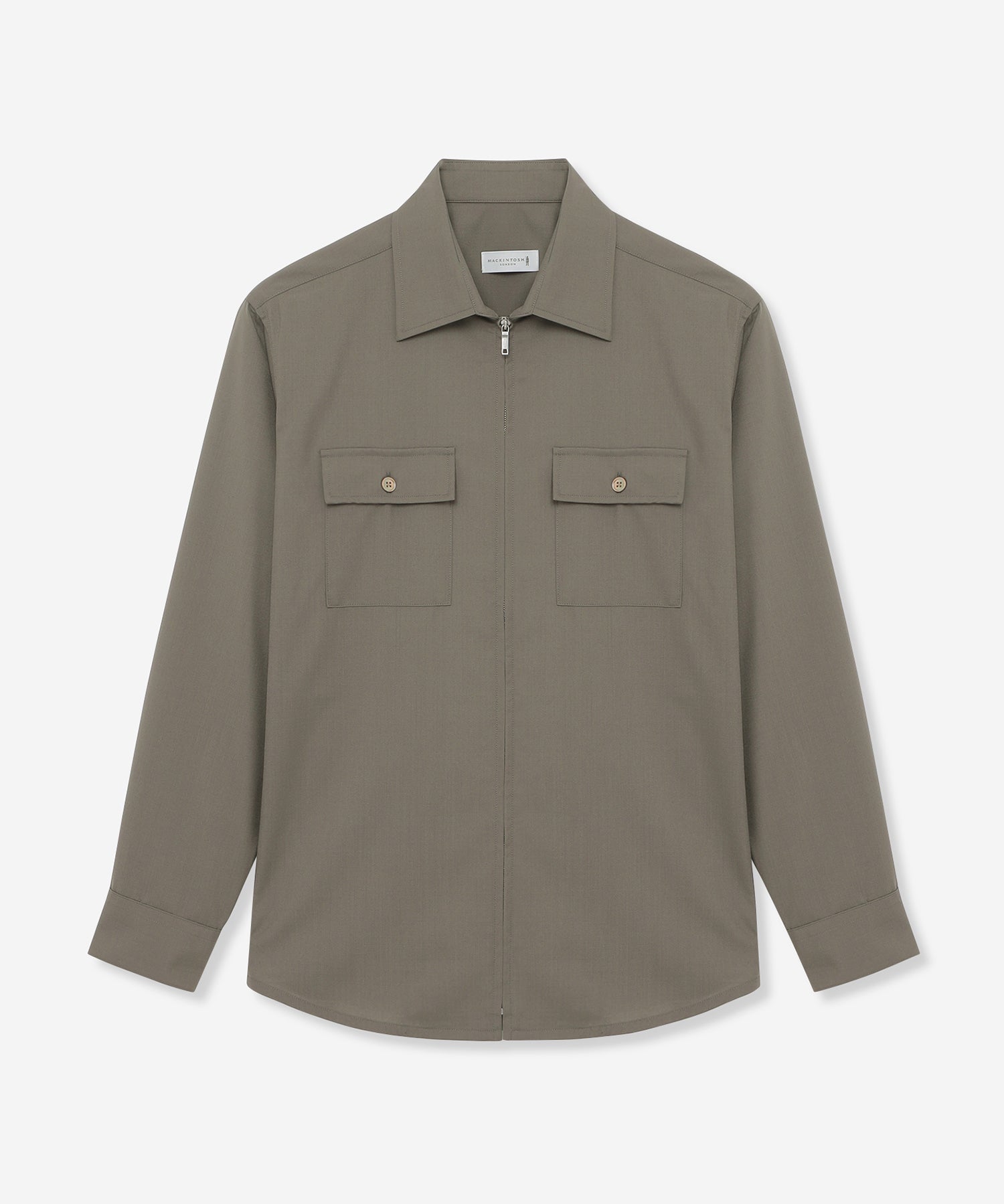 ウールポリエステル フルジップシャツブルゾン(トップス)｜MACKINTOSH