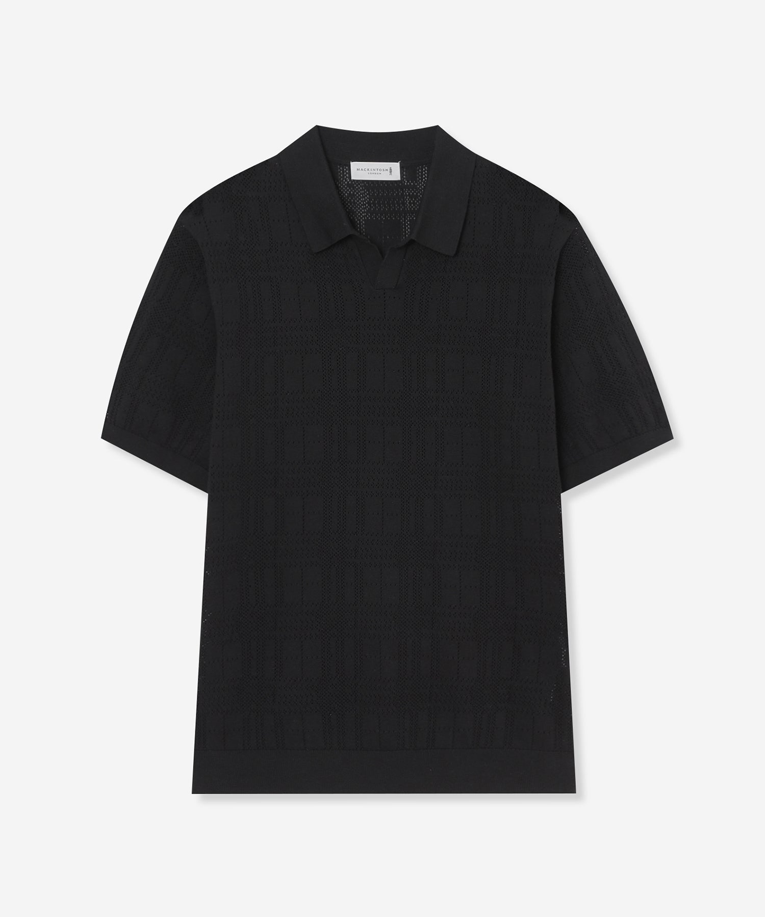 LEON掲載】ランダムアイレットスキッパーニットポロ(トップス