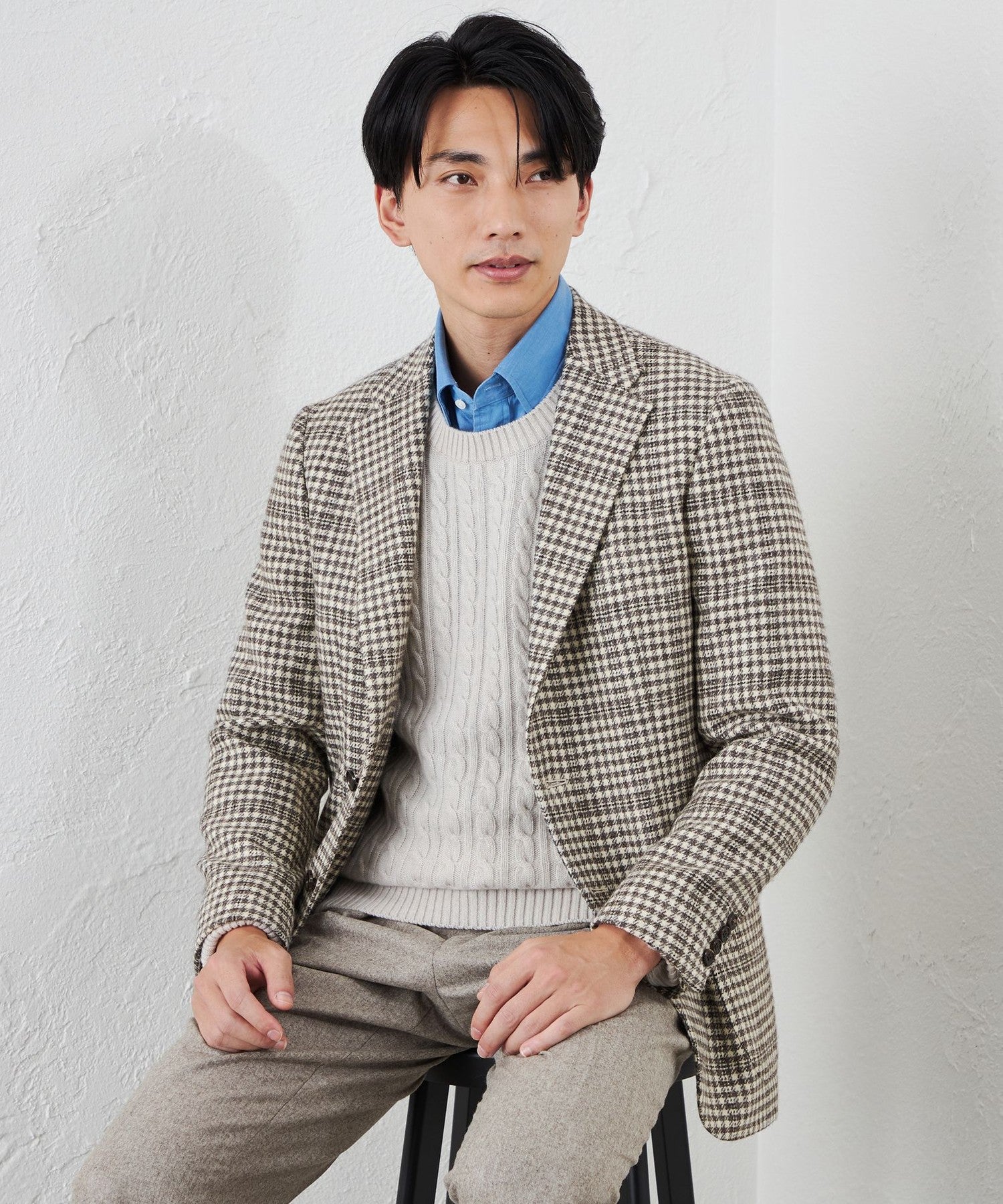 専用♡エストネーション　ツイードジャケット 洗える】ライトストレッチ ツイード ジャケット / ANY SIS