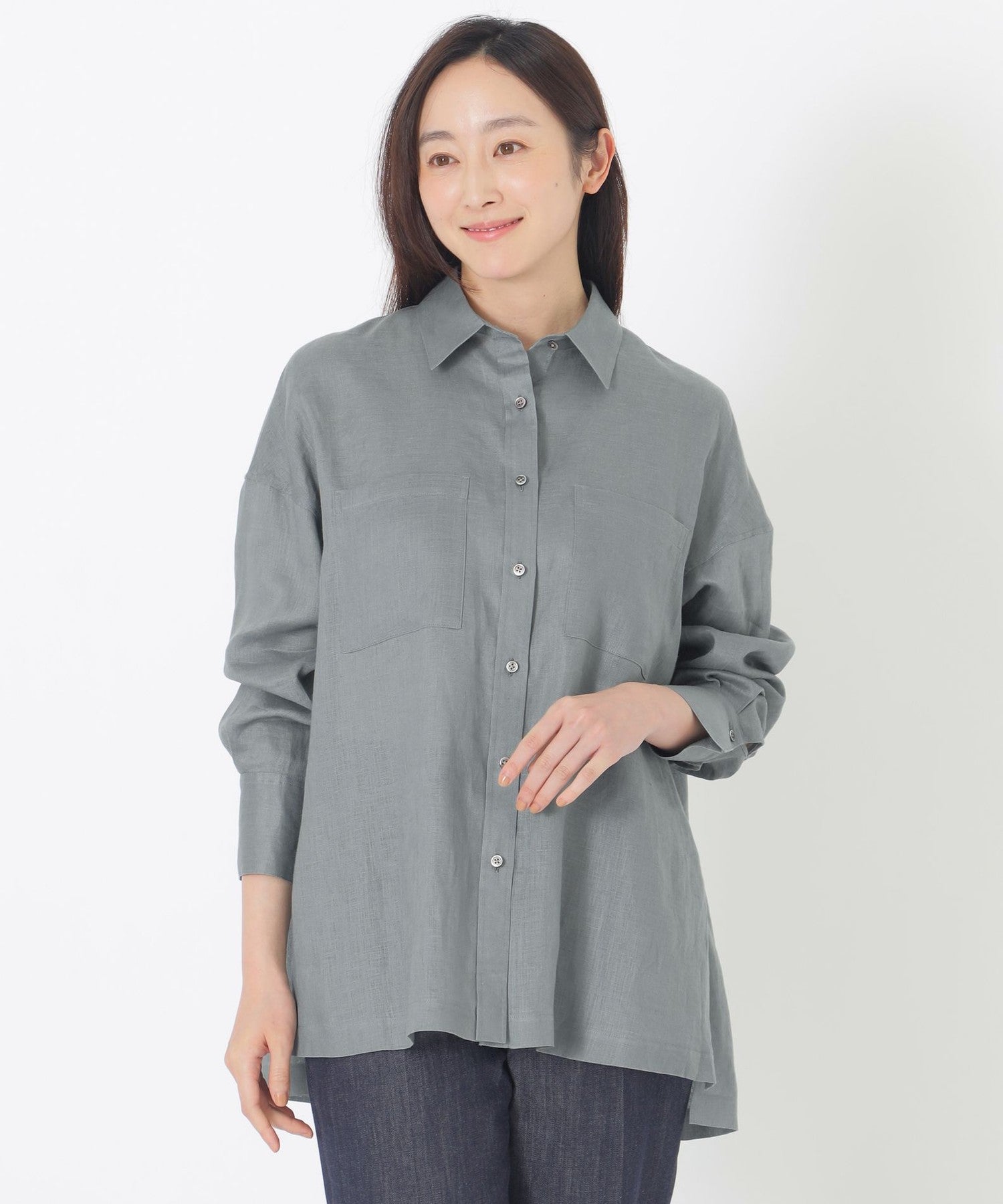 リネン長袖シャツ(トップス)｜S.ESSENTIALS(エス エッセンシャルズ)の