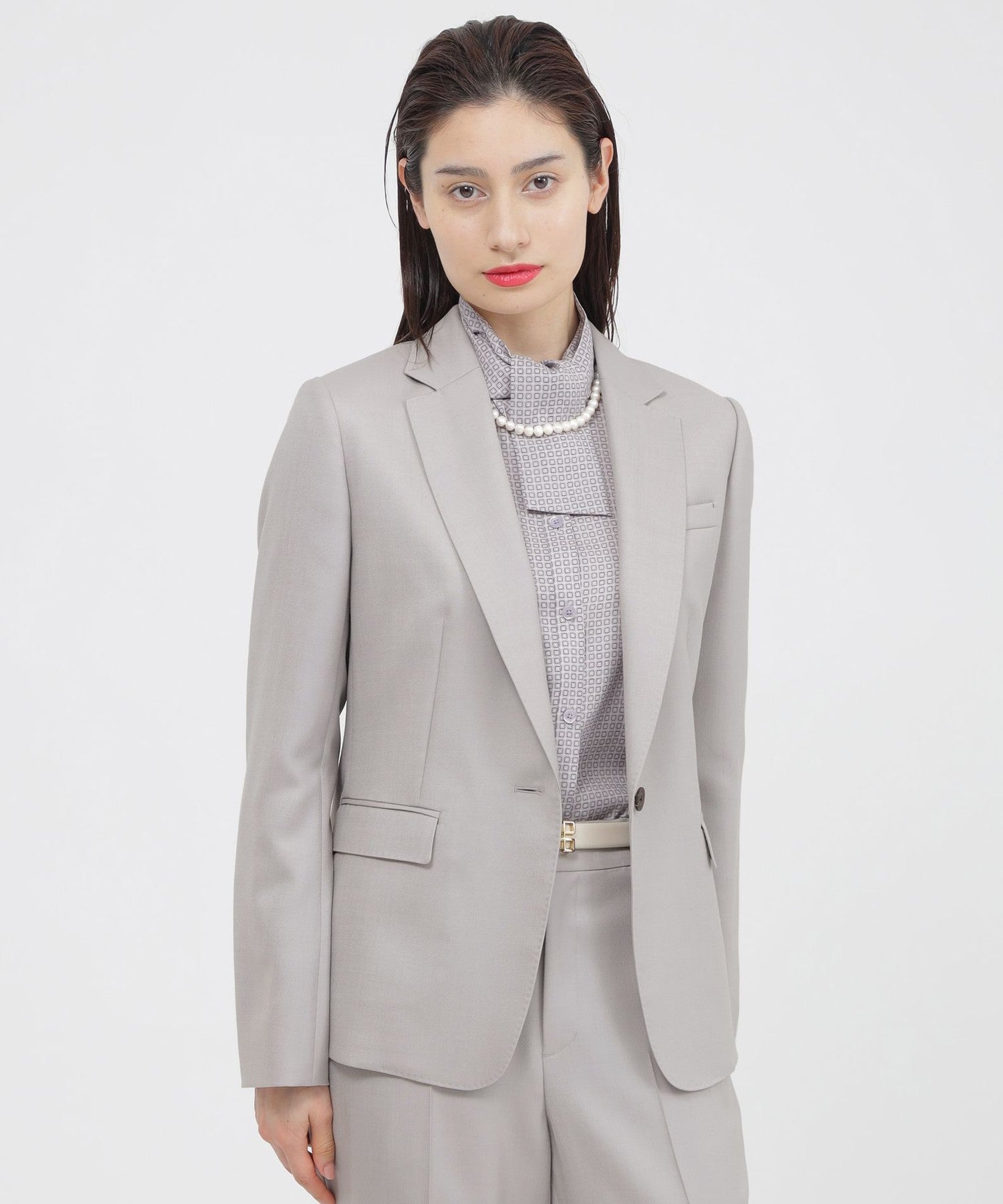 WEB・一部店舗限定/防しわ性】ライトダブルウールⅣ ジャケット