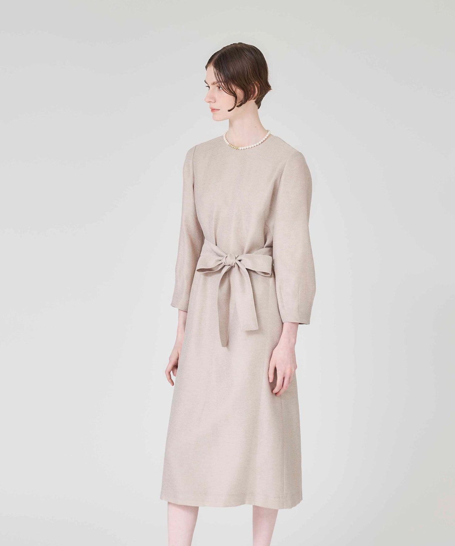 ウォッシャブル】シアーオーガンジージャガード ワンピース(ワンピース