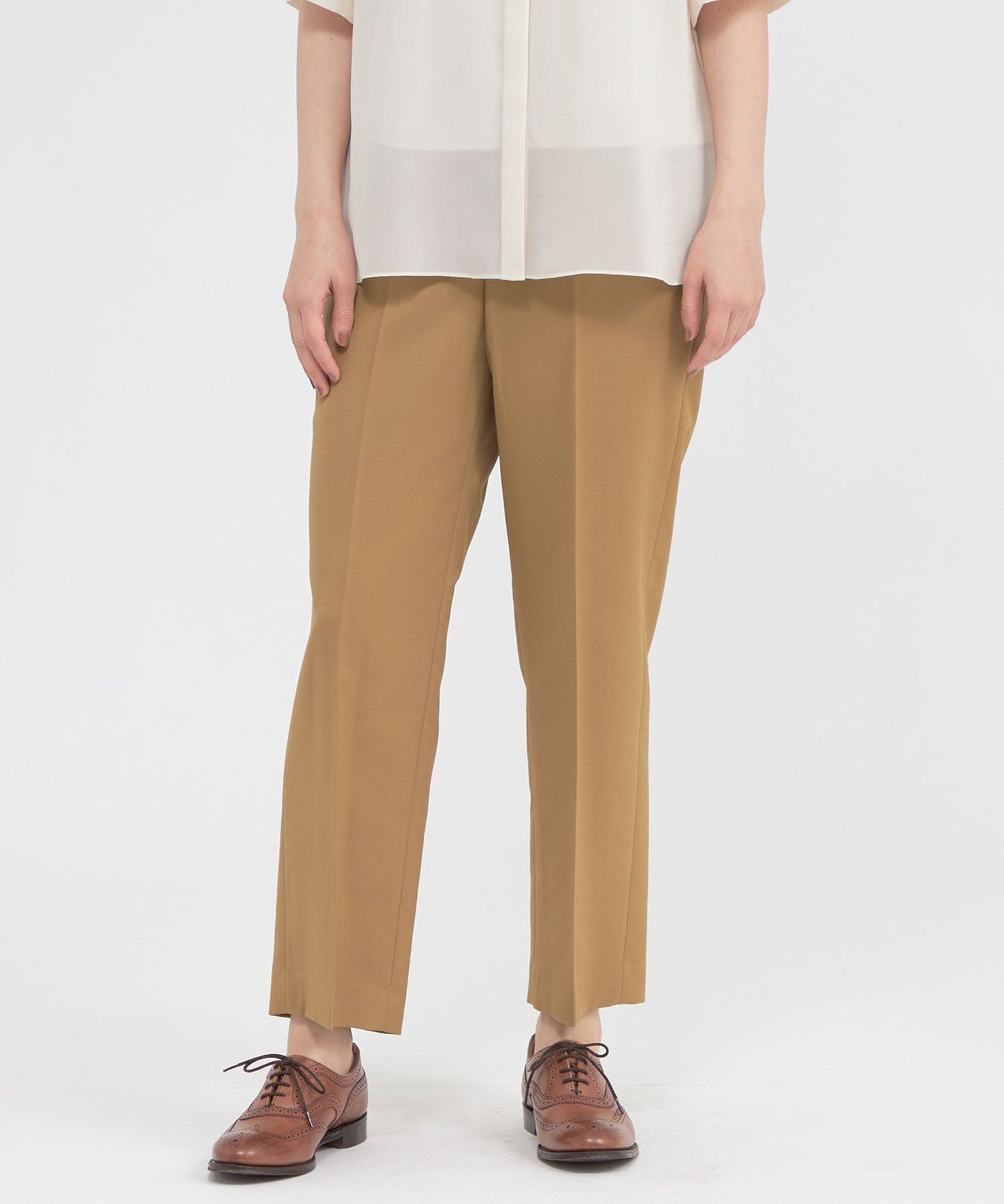 ウォッシャブル/防しわ性】エアリーツイル パンツ(パンツ)｜Paul