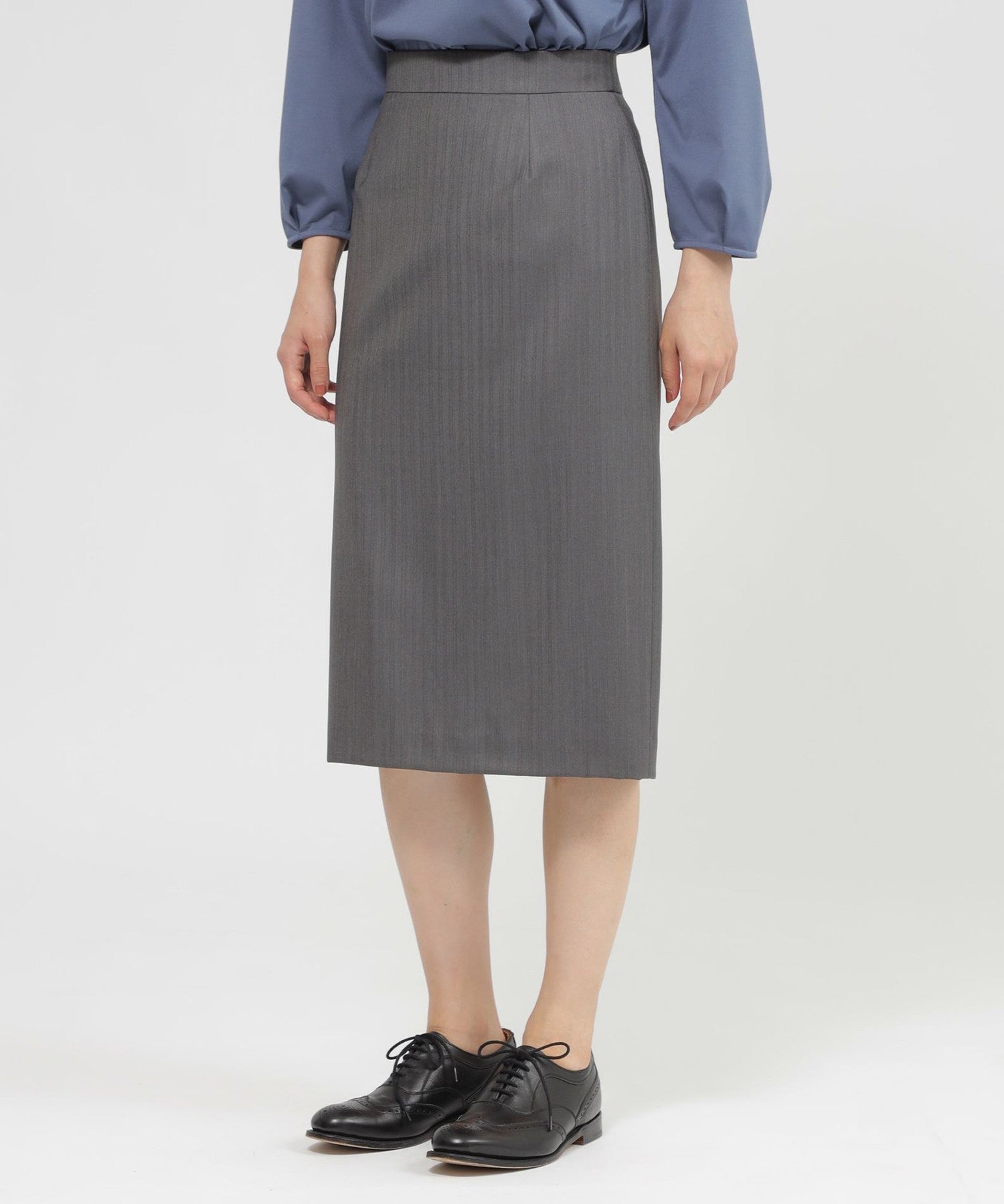 ウールストライプ スカート(スカート)｜Paul Stuart(ポール