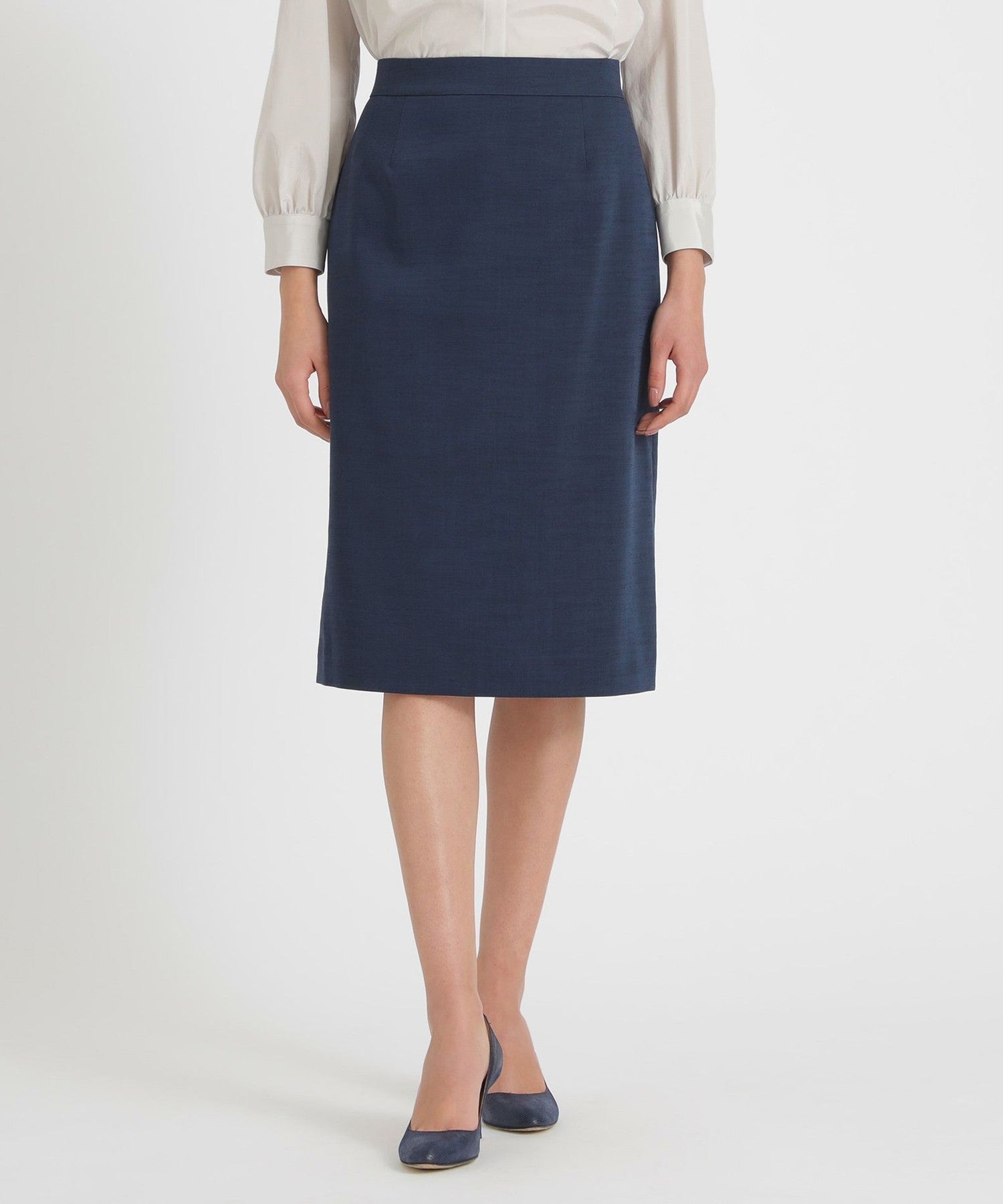 WEB限定】スラブシャンブレー スカート【ウォッシャブル】23SS