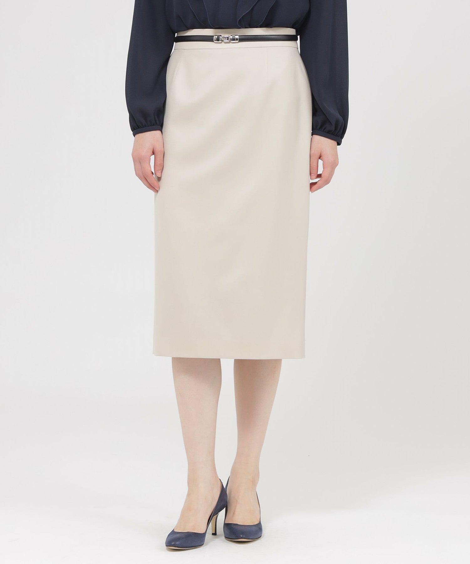 ウールシルクヘリンボーン スカート(スカート)｜Paul Stuart(ポール