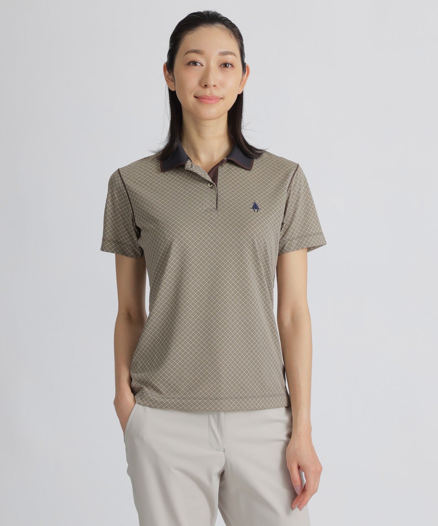 新品タグ付き【 ポールスチュアート ゴルフ】カミフパケ柄 ポロシャツ L GOLF】カミフパケ柄プリントポロシャツ(トップス)｜Paul Stuart(ポール