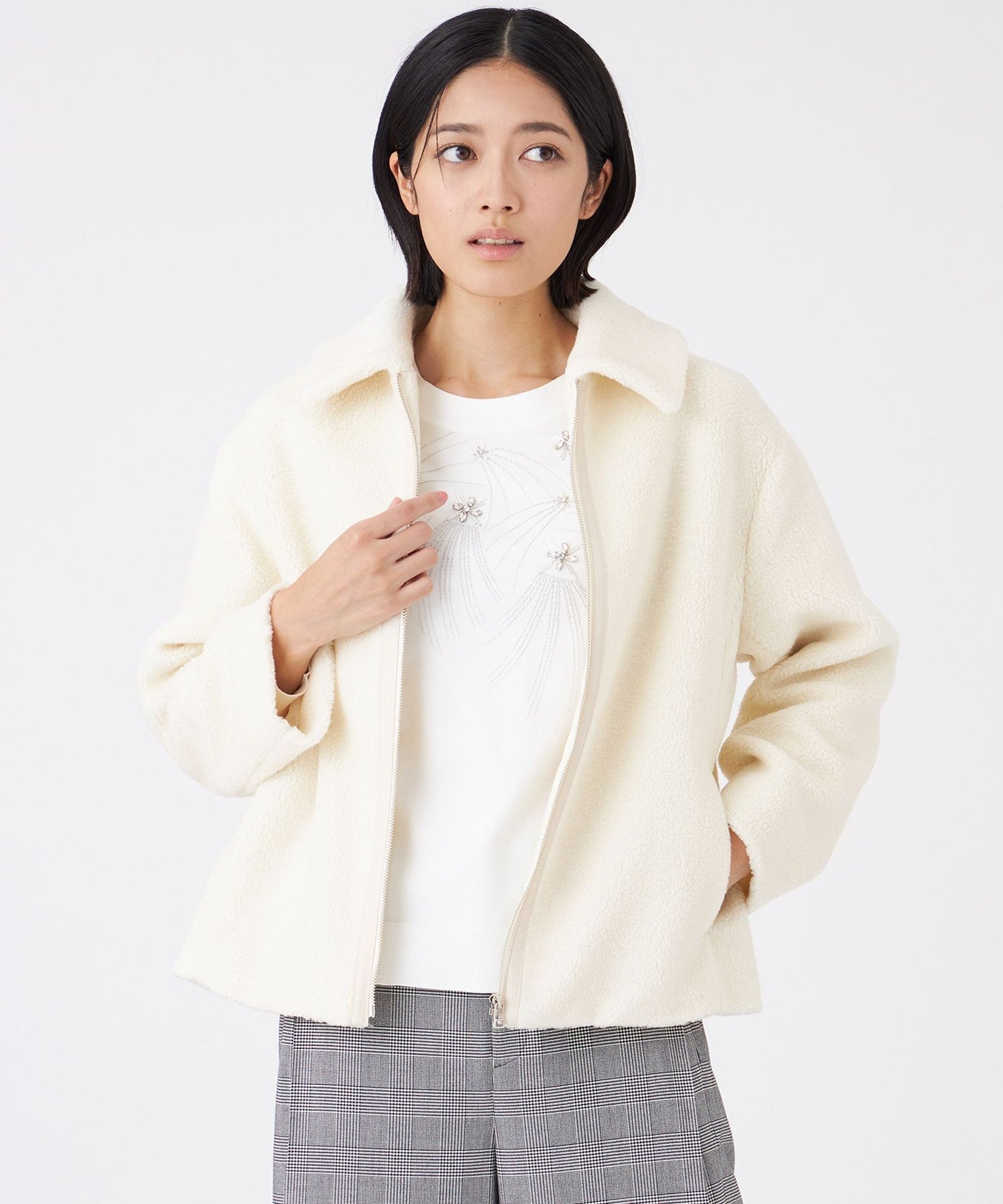 Rotar ボア　コート　美品　Lサイズ Rotar ボア コート 美品 Lサイズ ボアファーコート(コート)｜TRANS