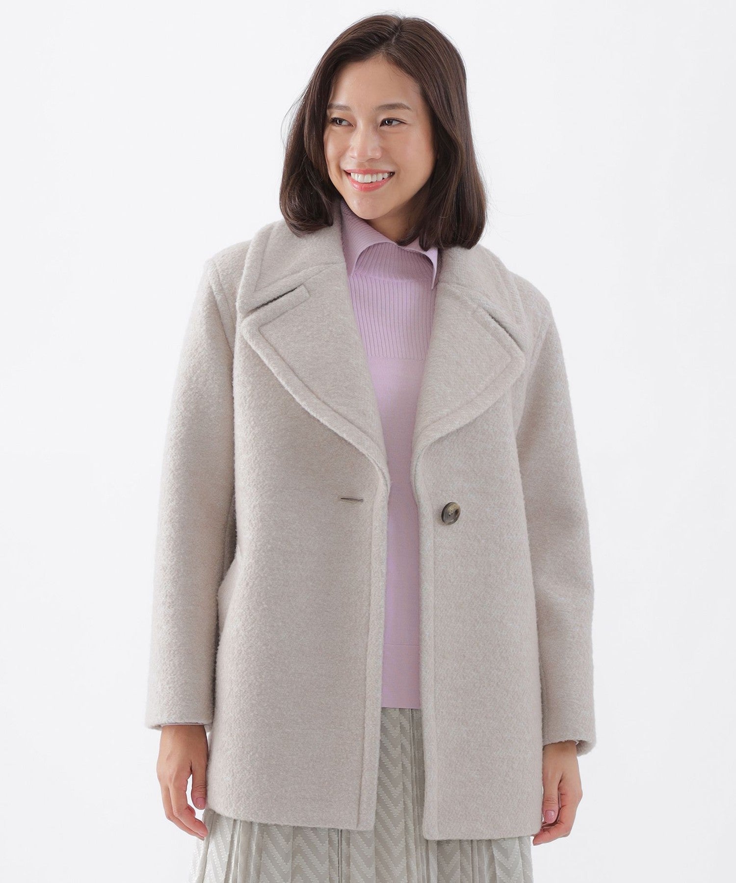 再値下げ⭐︎エブール ボンディングコート フーデッドコート グレー EBURE(エブール) ボンディングコート グレー サイズ 38｜【公式