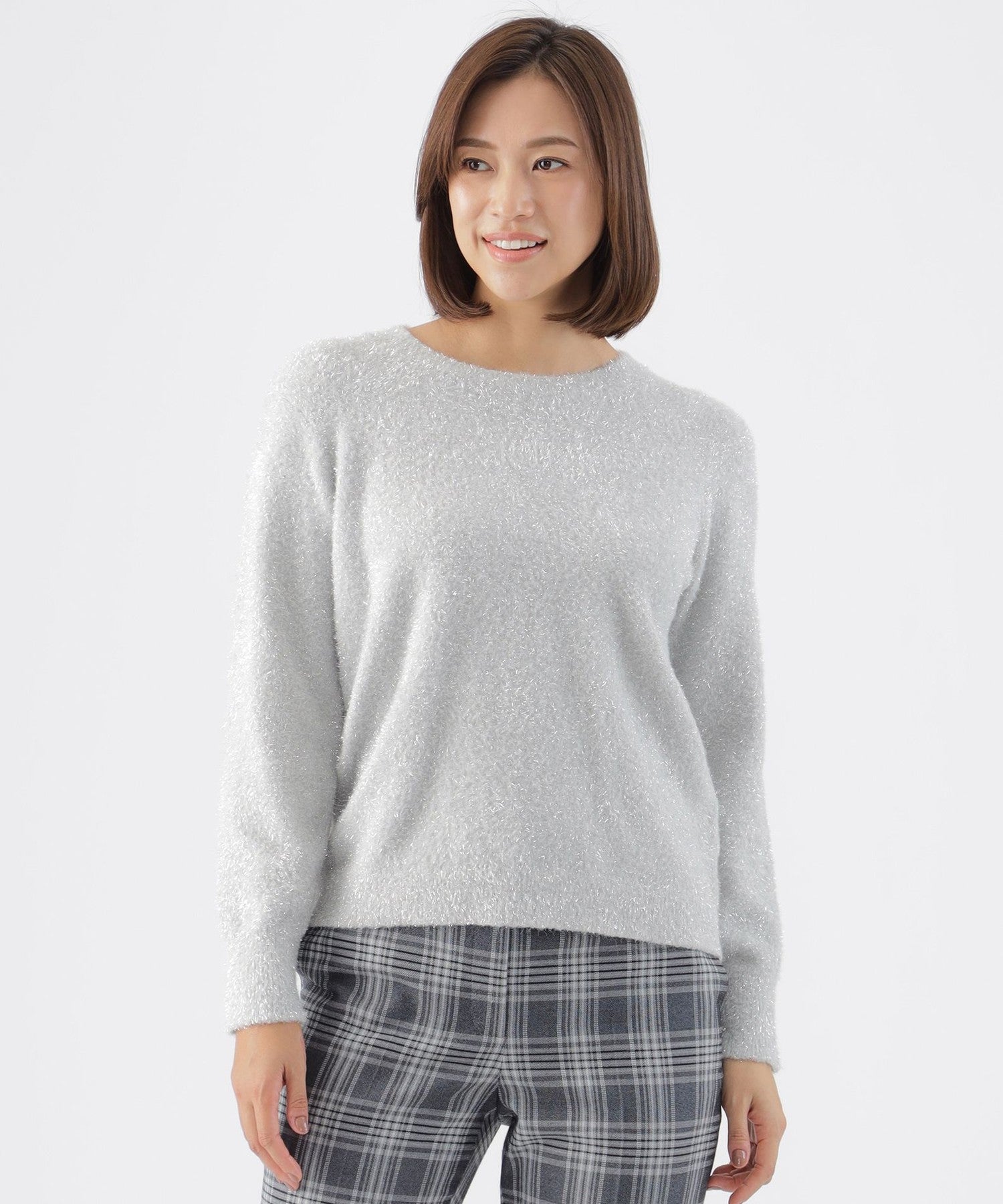 ウォッシャブル】ラメモールプルオーバーニット(トップス)｜TRANS WORK