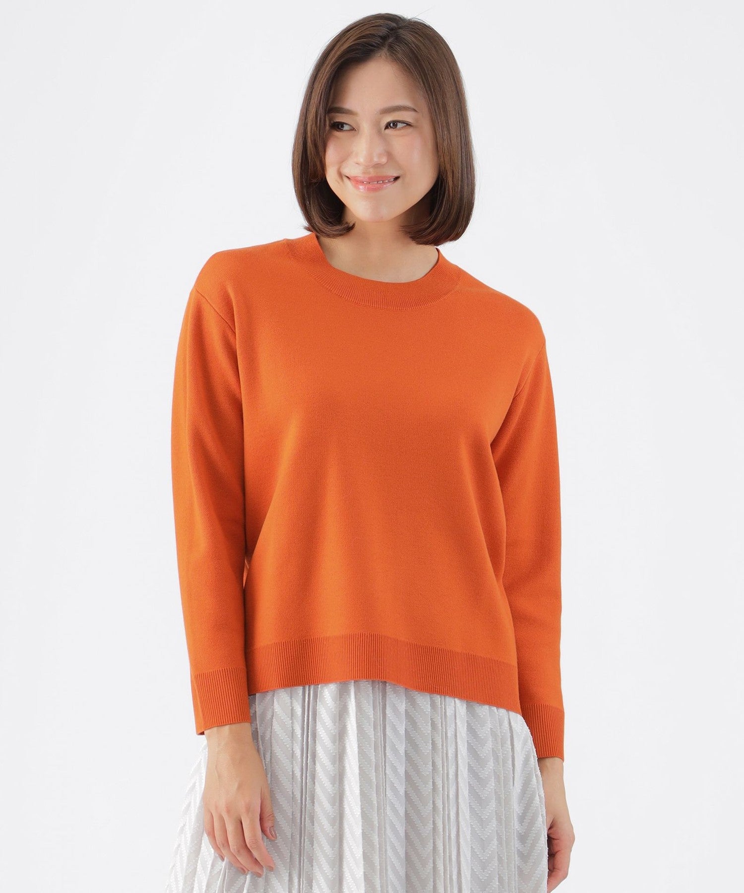 ウォッシャブル】ウールブレンドプルオーバーニット(トップス)｜TRANS