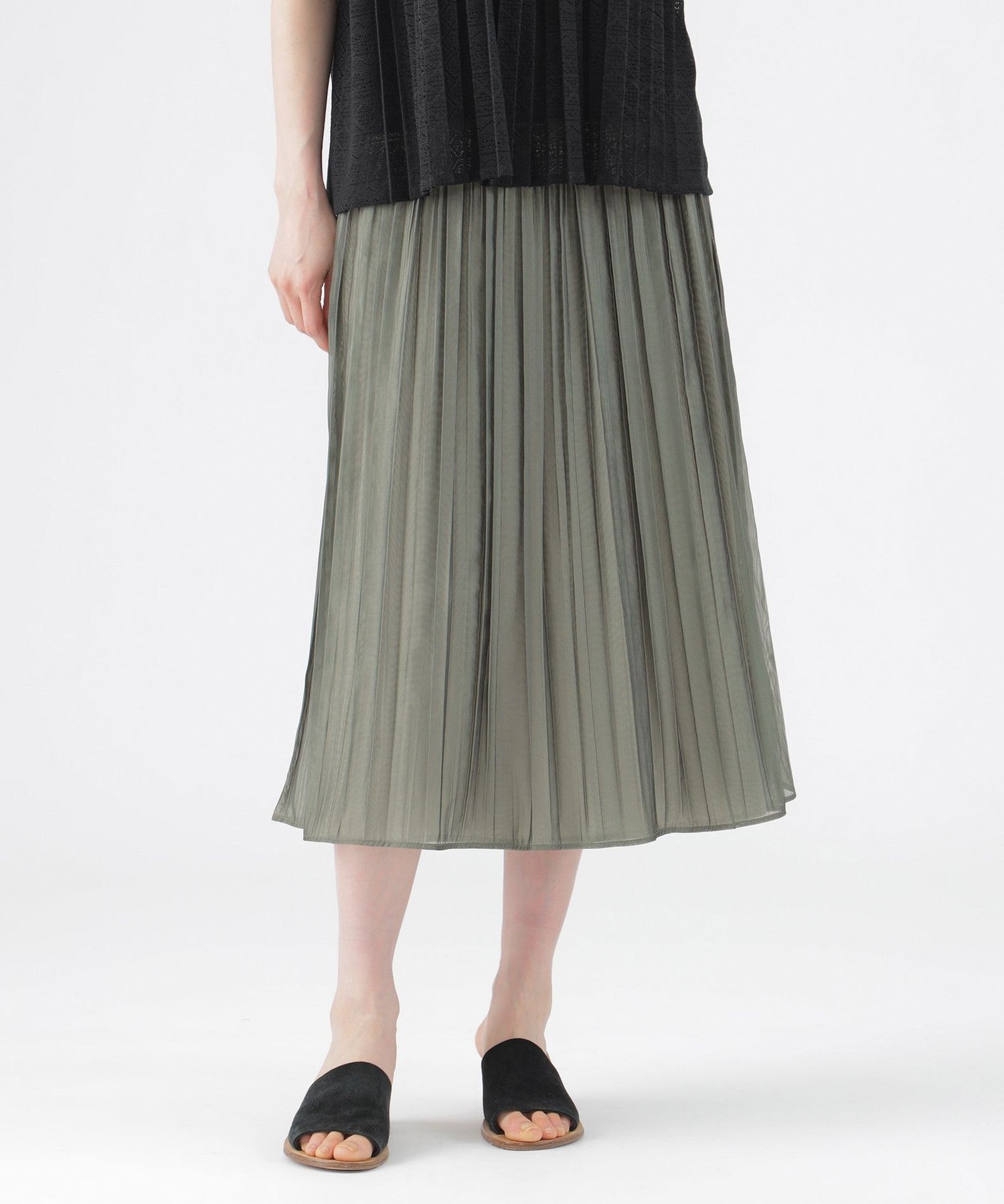 ウォッシャブル】シアーリバーシブルスカート(スカート)｜TRANS