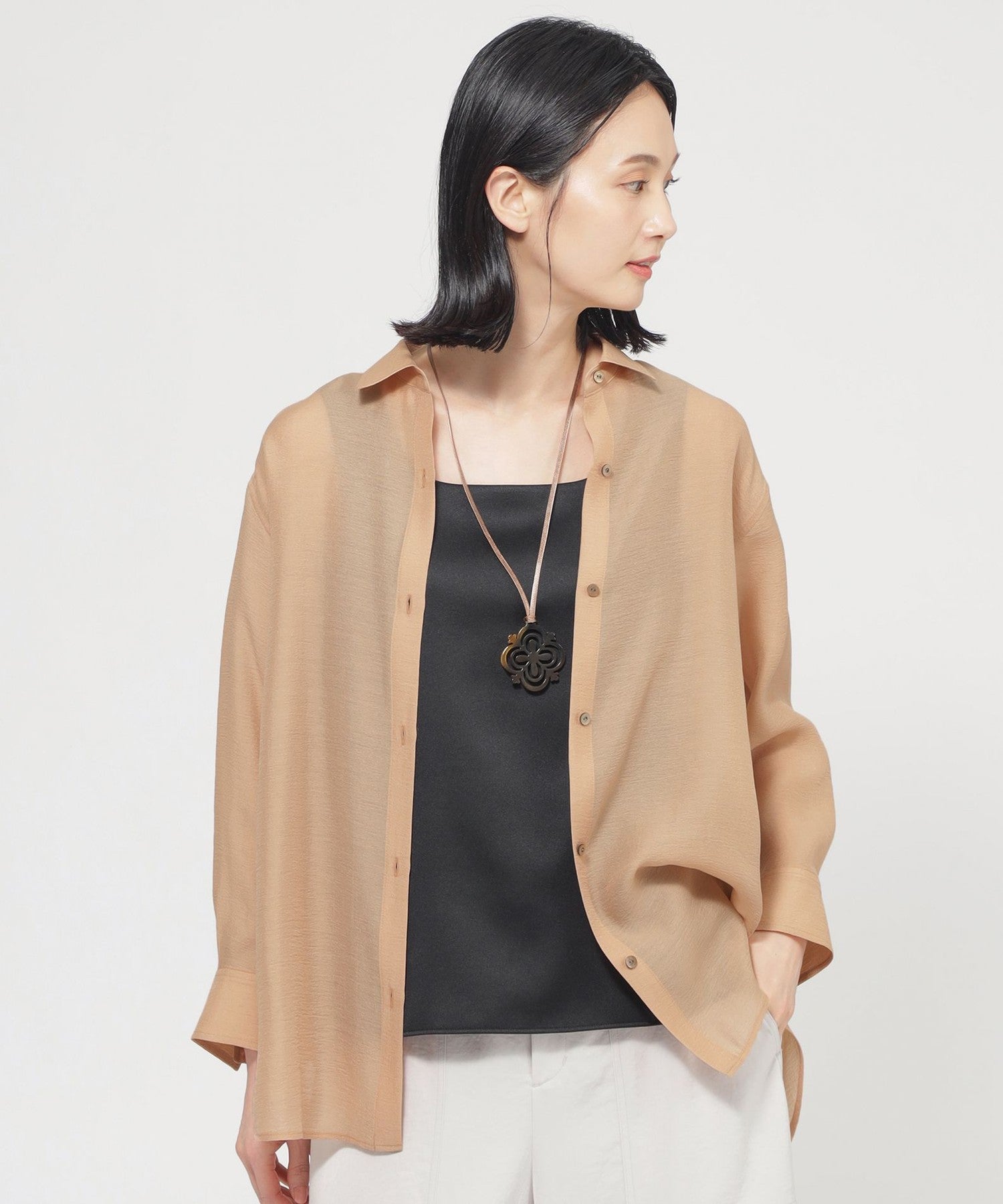 L】【WEB・一部店舗限定】【ウォッシャブル】グレーンシアーサテン 