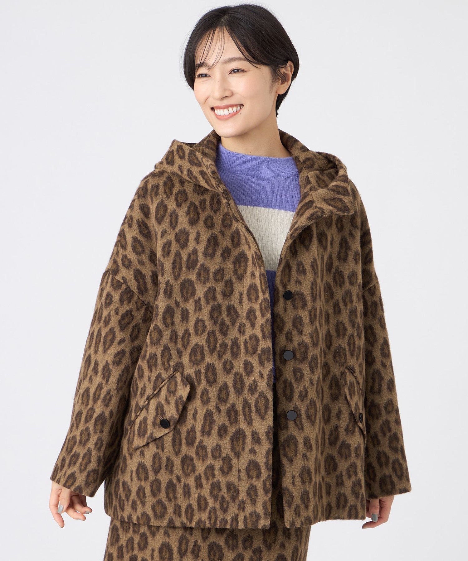 カタログ掲載】ウールパンサージャカードフーデッドコート