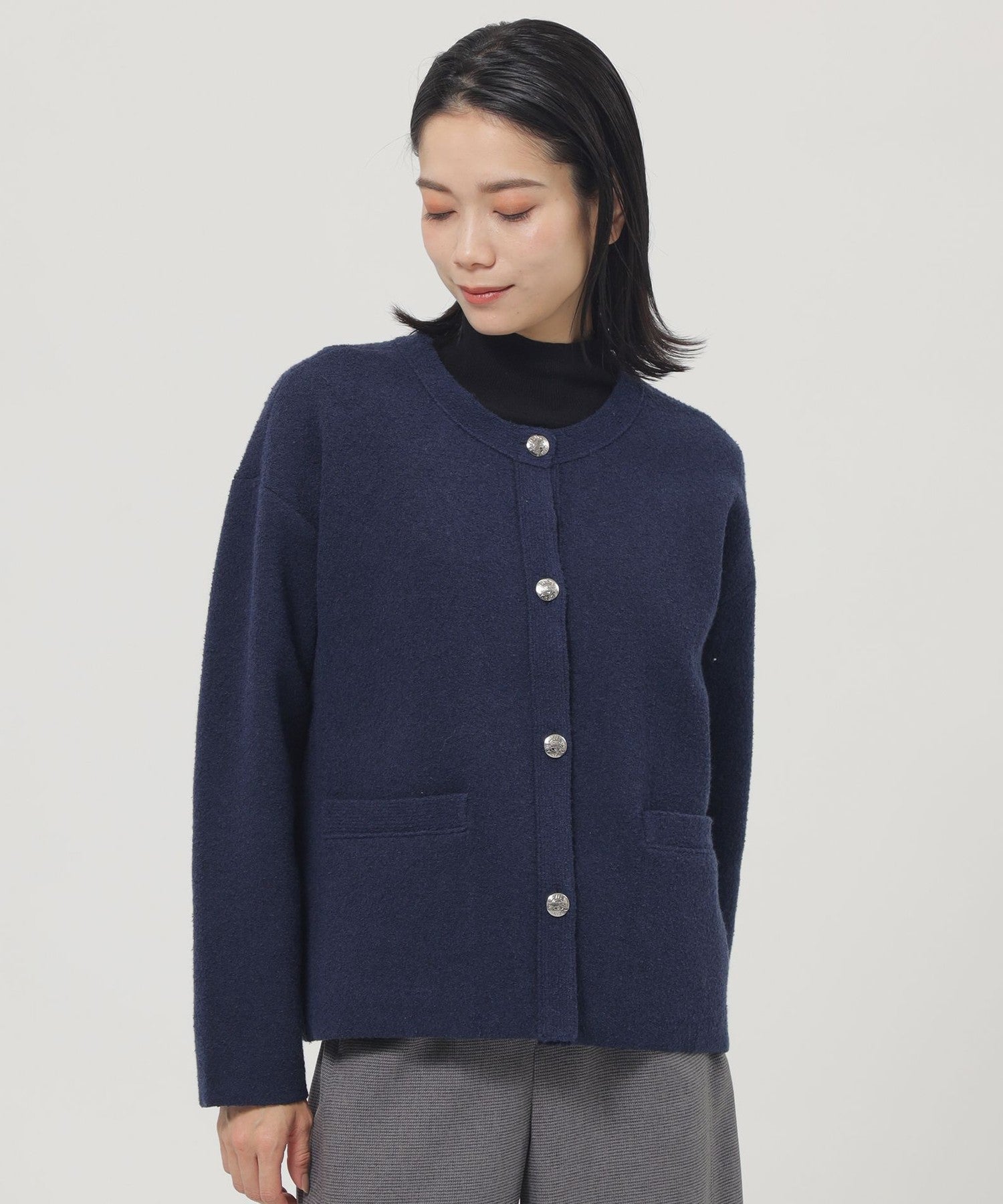 シーズンレスに活躍！】【ウォッシャブル】テックスブリッドニット