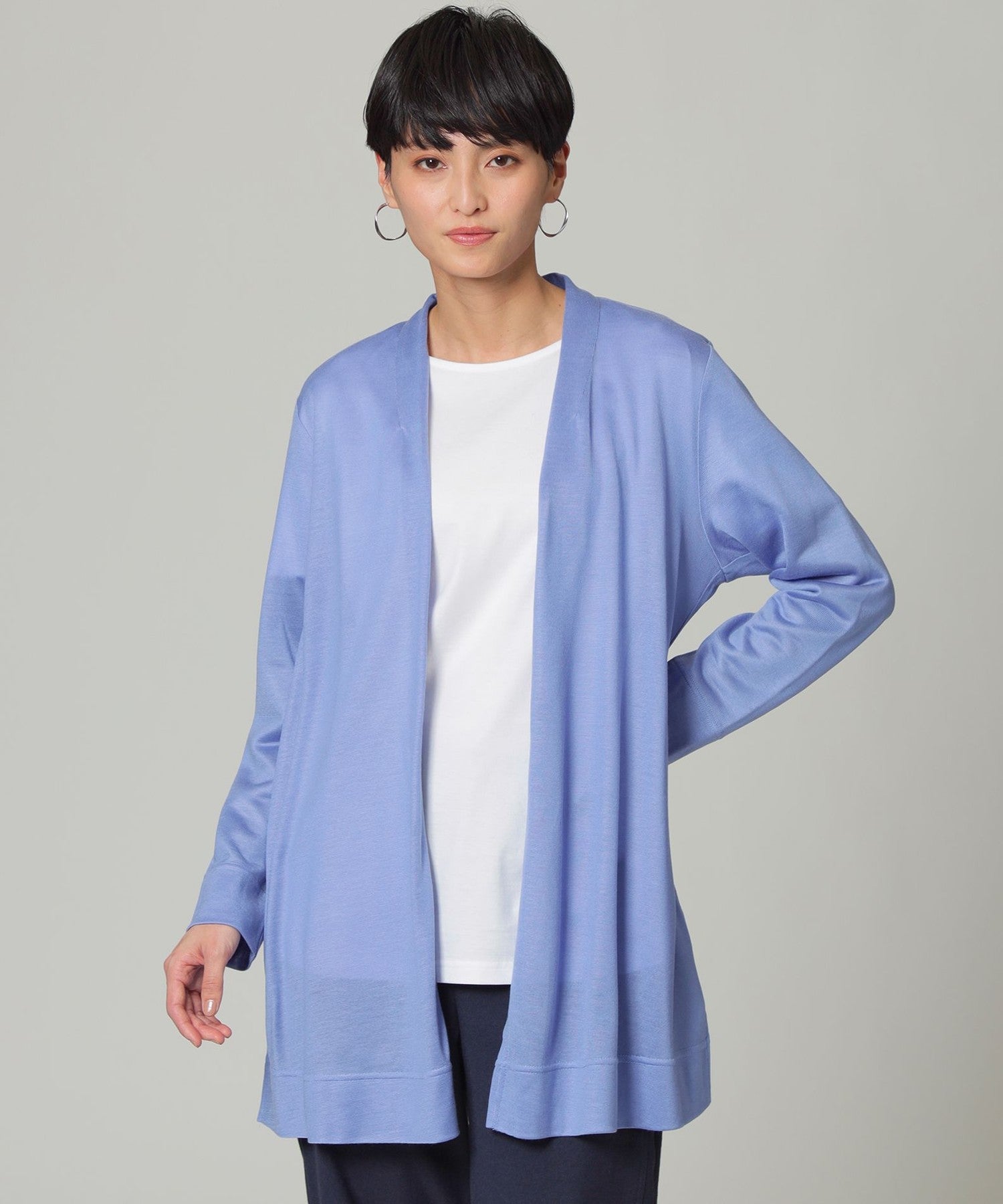 ウォッシャブル】【接触冷感】ハイゲージ天竺ジャージロング