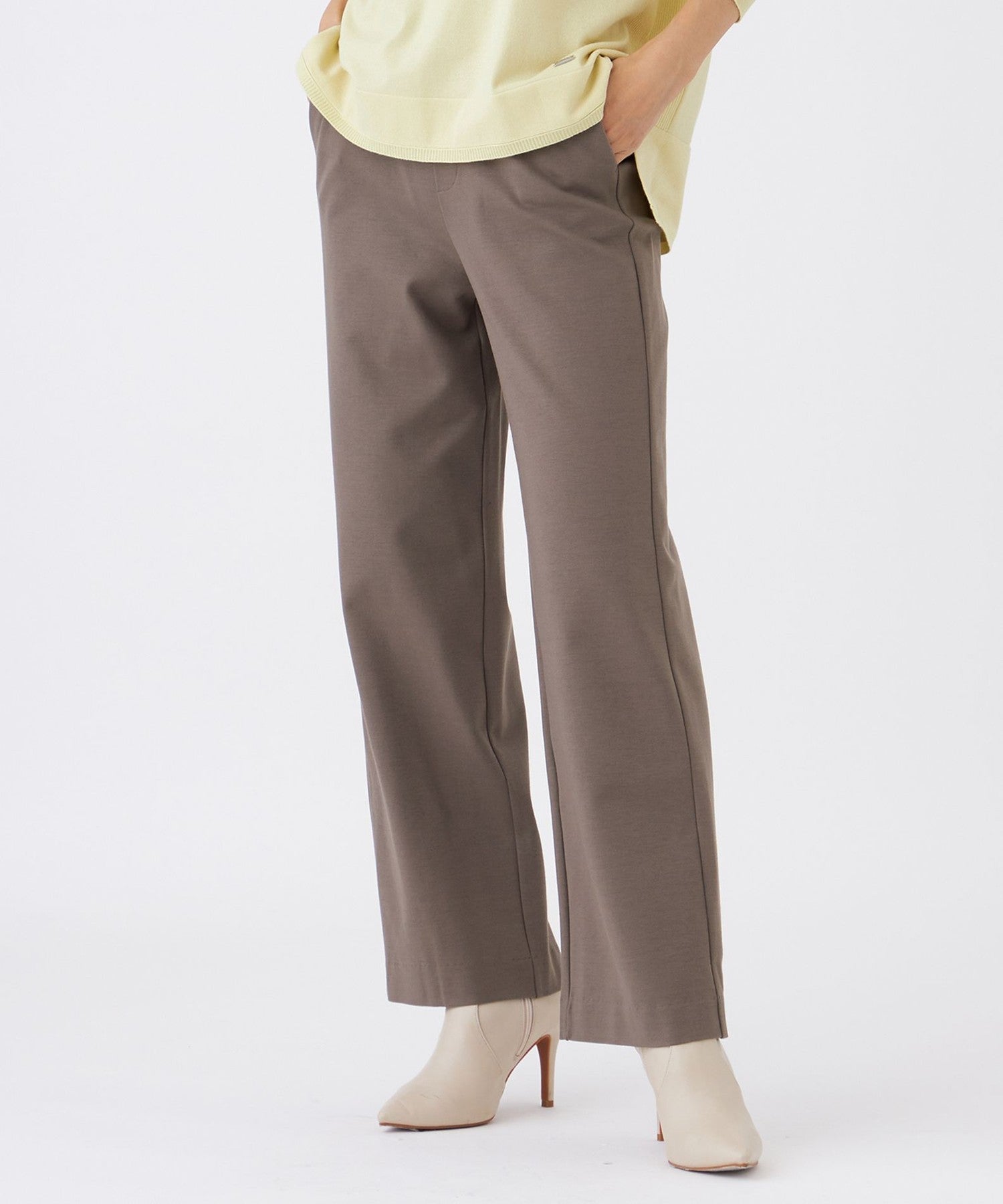 あやね　1206060 SALON adam et rope'｜リネンツイルタックパンツ | Rakuten