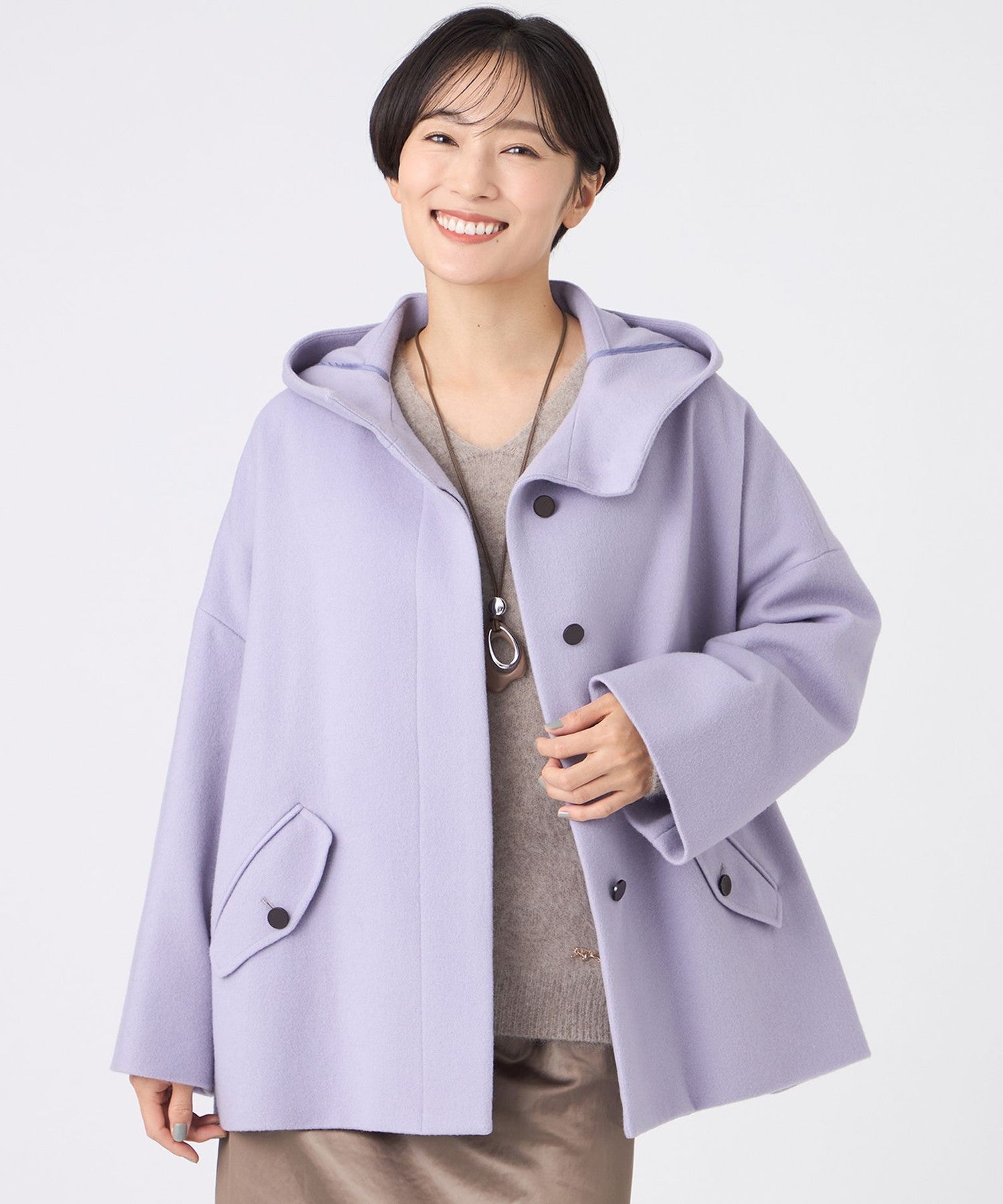 L】【SANYO Style EDITION掲載】ウールスーパービーバーフーデッド