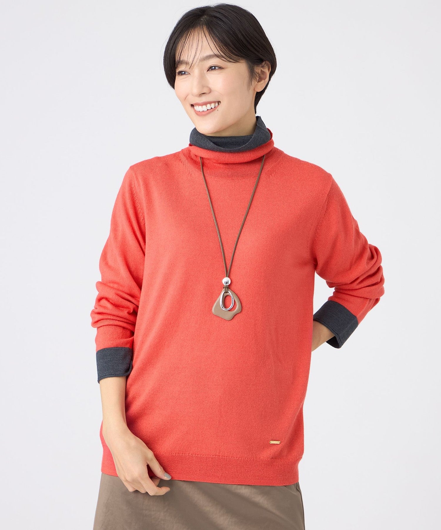 L】【追加・カタログ掲載・ウォッシャブル】ダブルタートルネック