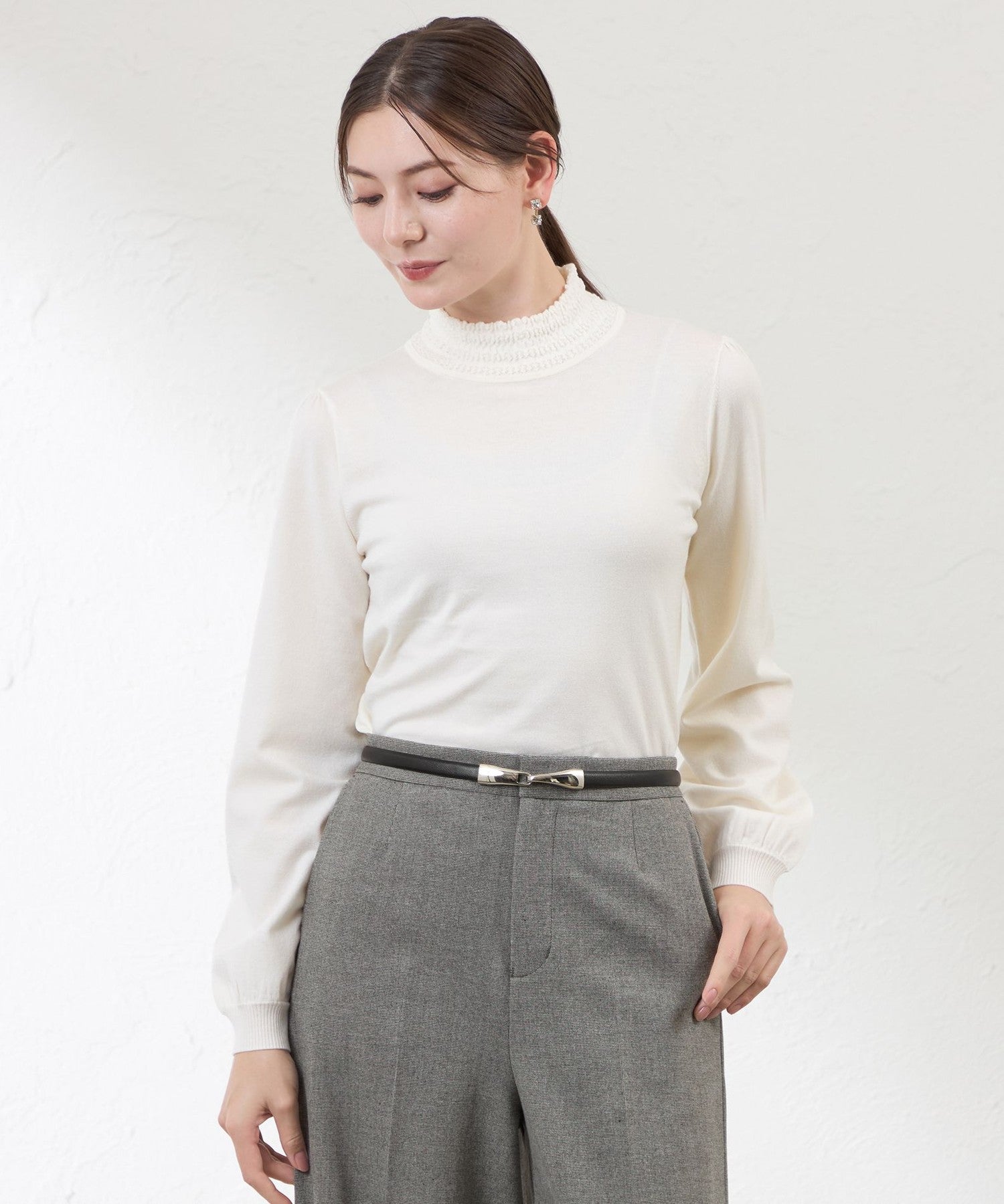 ライトバルキーシャーリングニット(トップス)｜AMACA(アマカ)の