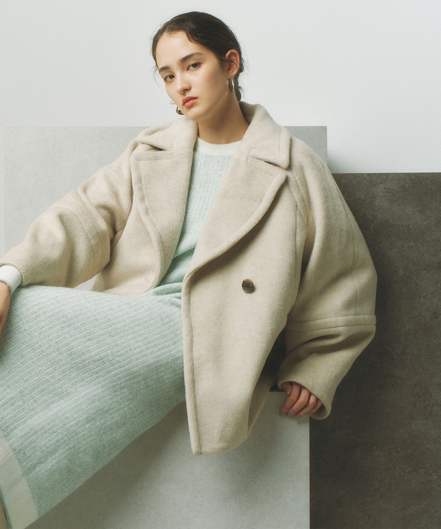 【新品未使用】定価27万CYCLASシャギーピーコート Rouge vif la cle｜【TICCA/ティッカ】ウールゼブラシャギーピーコート