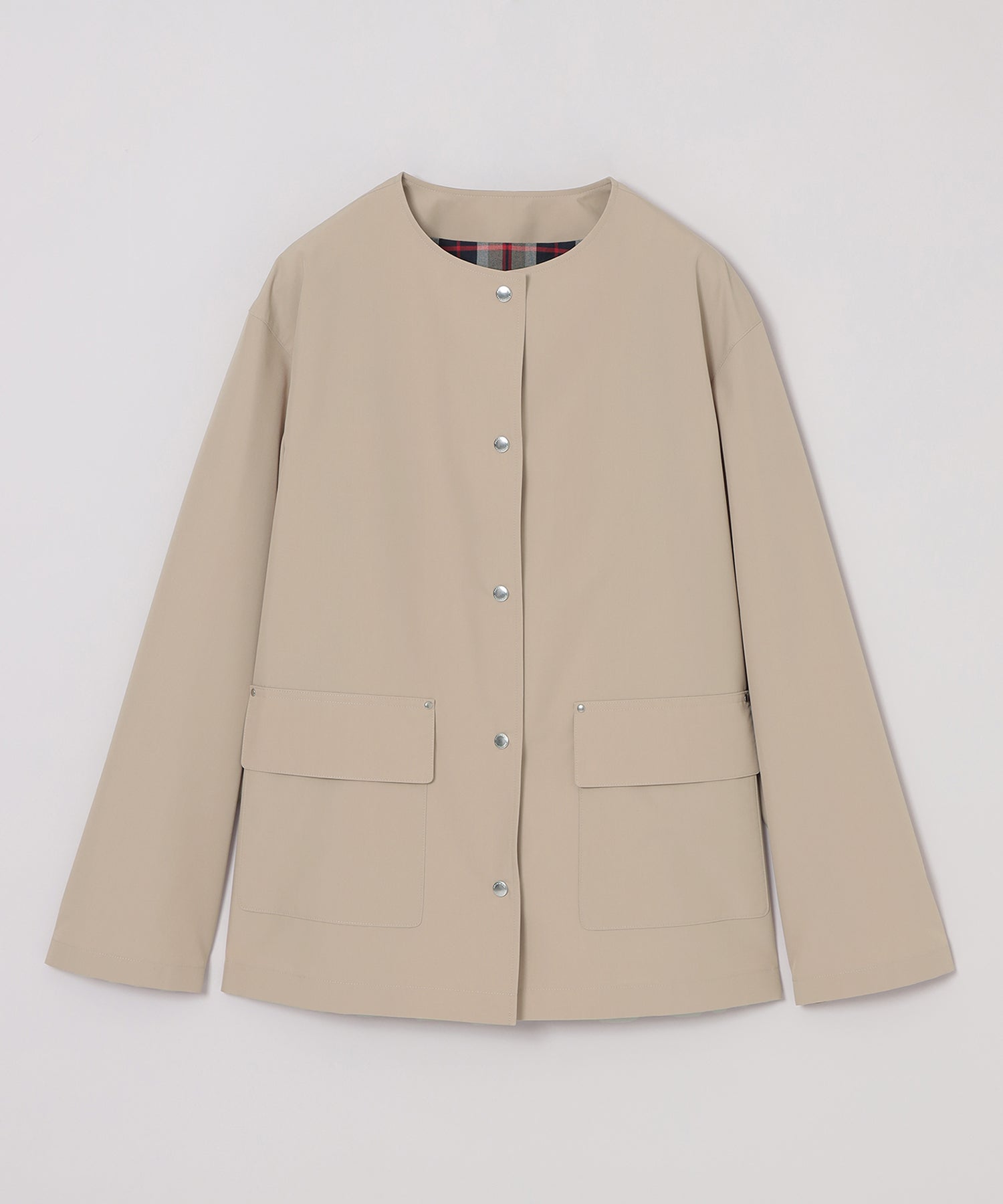 【新品タグ付き】レインウェザークロスノーカラーミドルジャケット MACKINTOSH PHILOSOPHY ジャケット ノーカラージャケット レイン